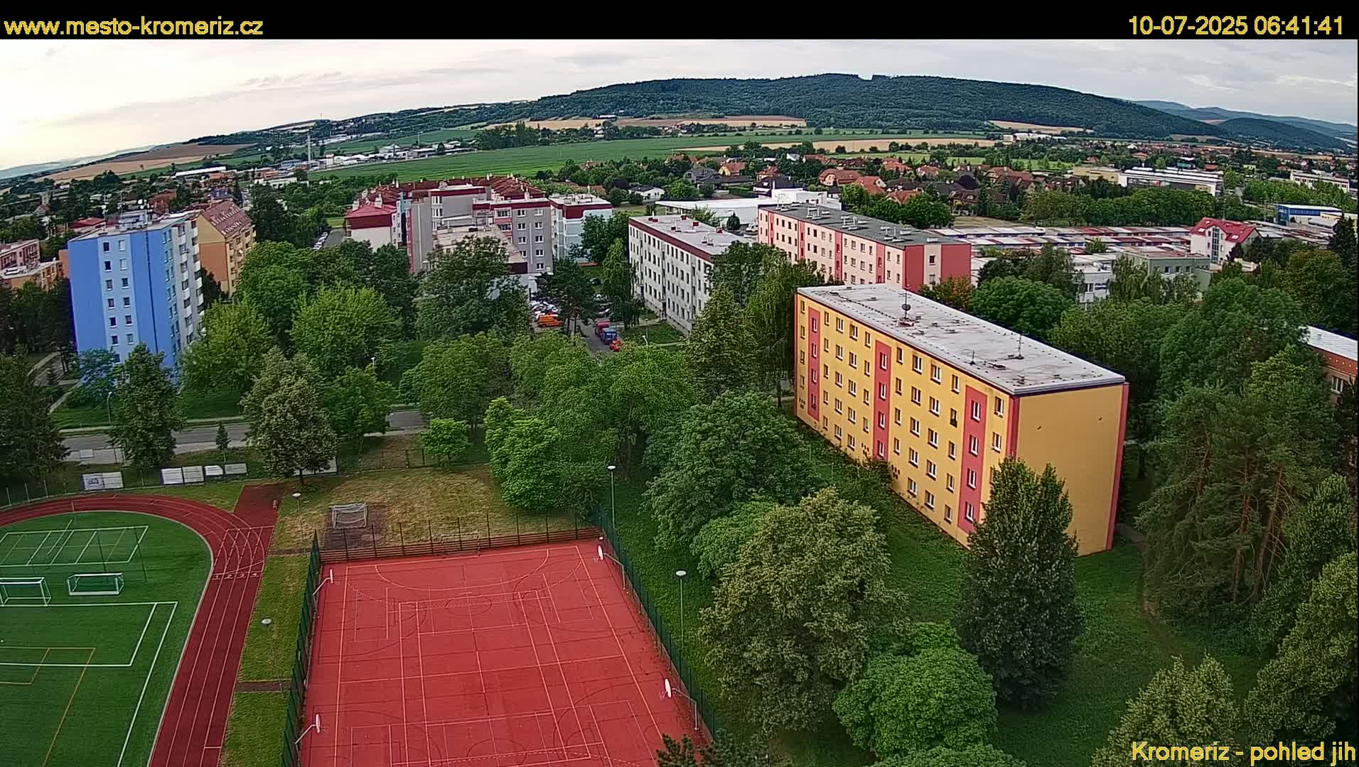 Kroměříž  South View Skyline Live Cam - Kromeriz, Zlin, Czechia