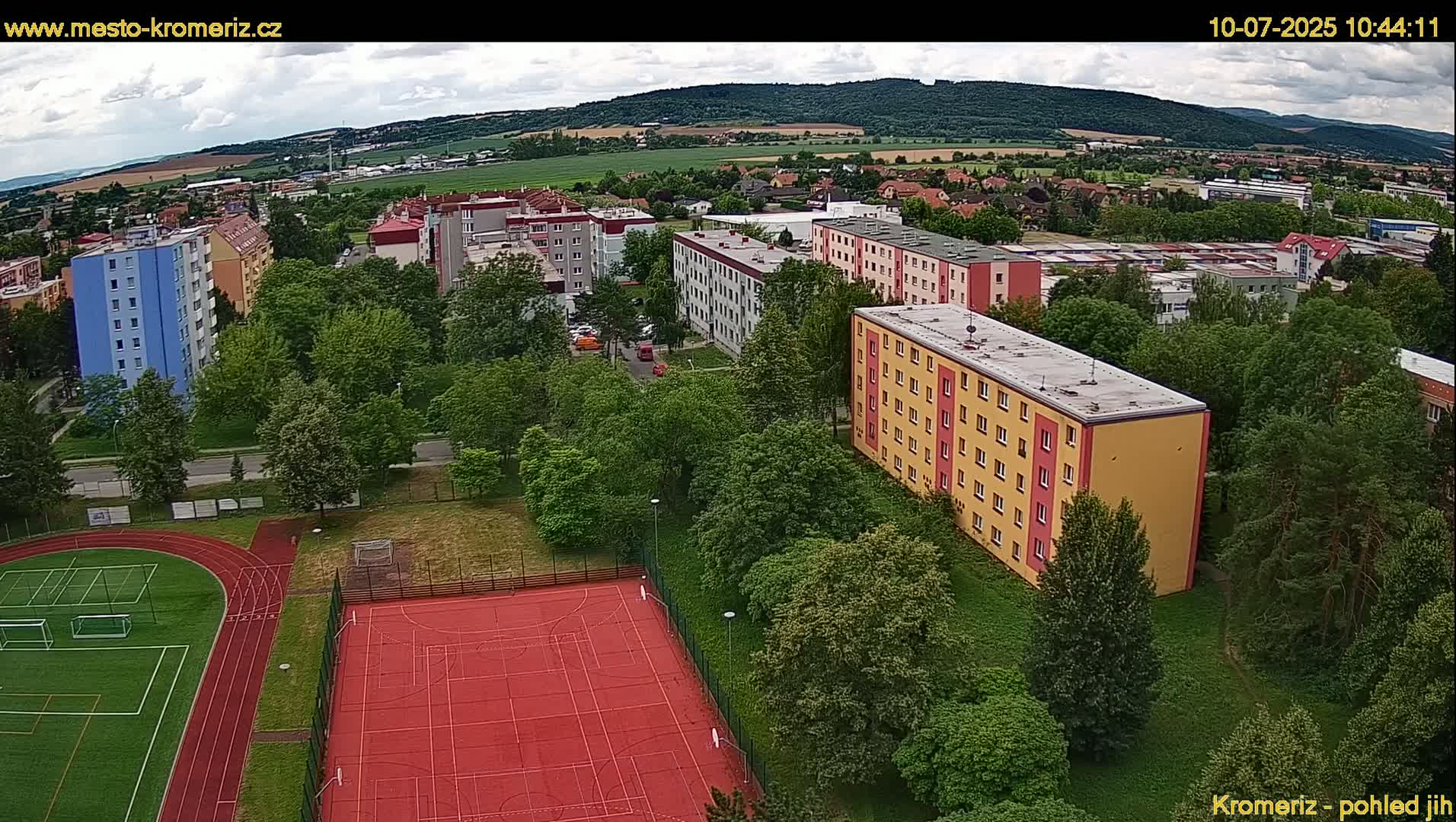 Kroměříž  South View Skyline Live Cam - Kromeriz, Zlin, Czechia