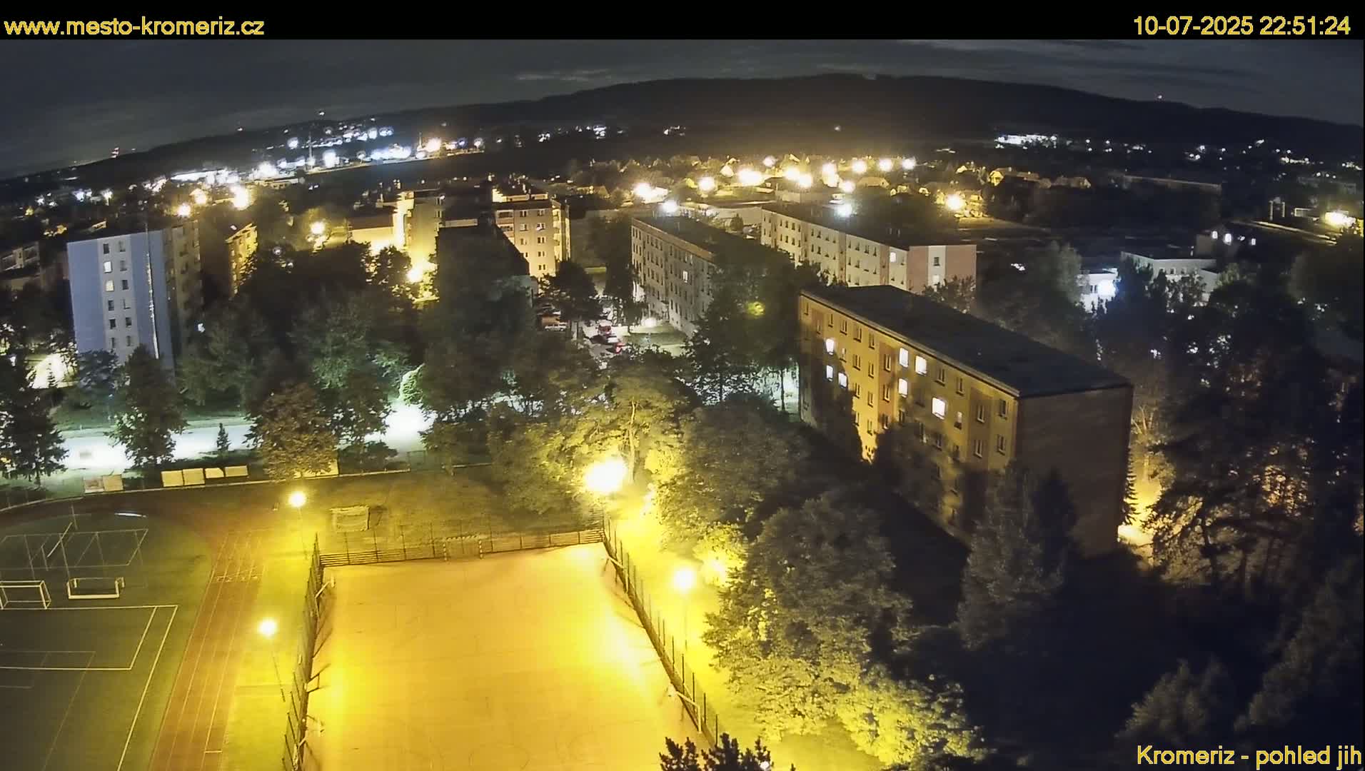 Kroměříž  South View Skyline Live Cam - Kromeriz, Zlin, Czechia