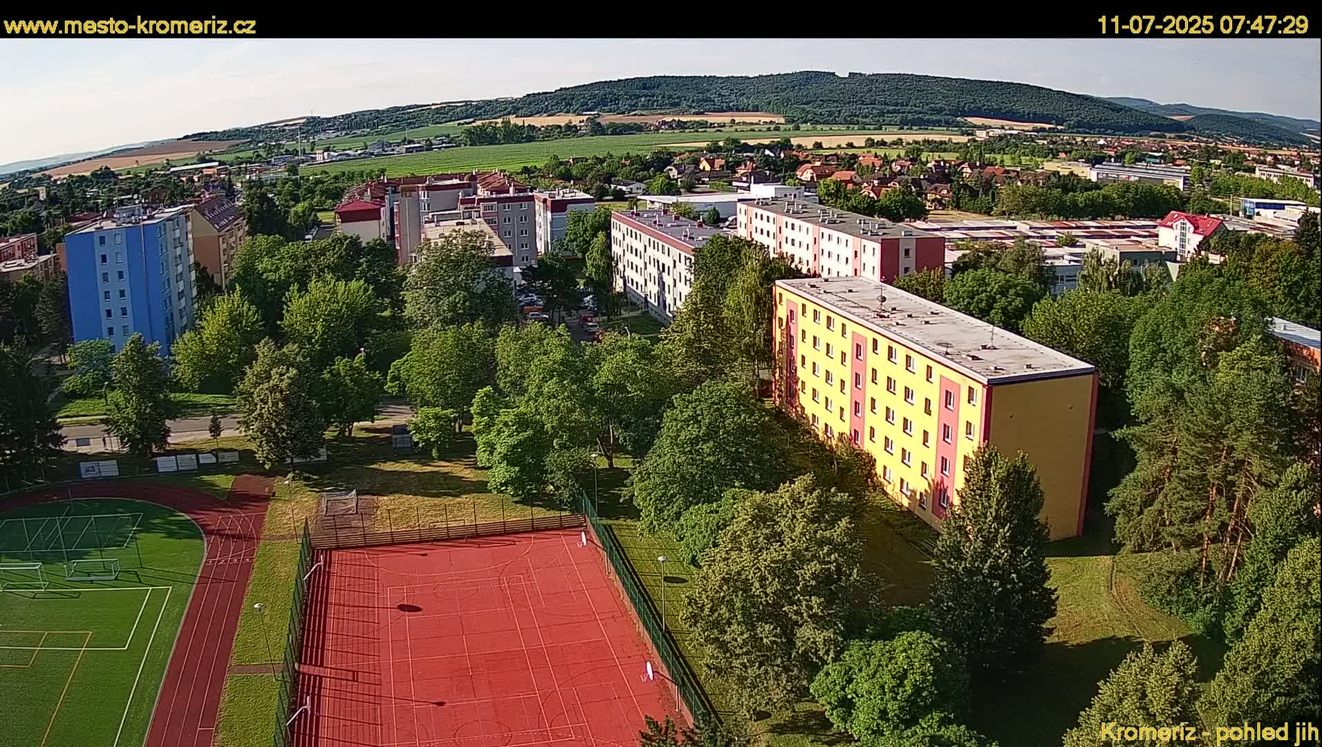 Kroměříž  South View Skyline Live Cam - Kromeriz, Zlin, Czechia