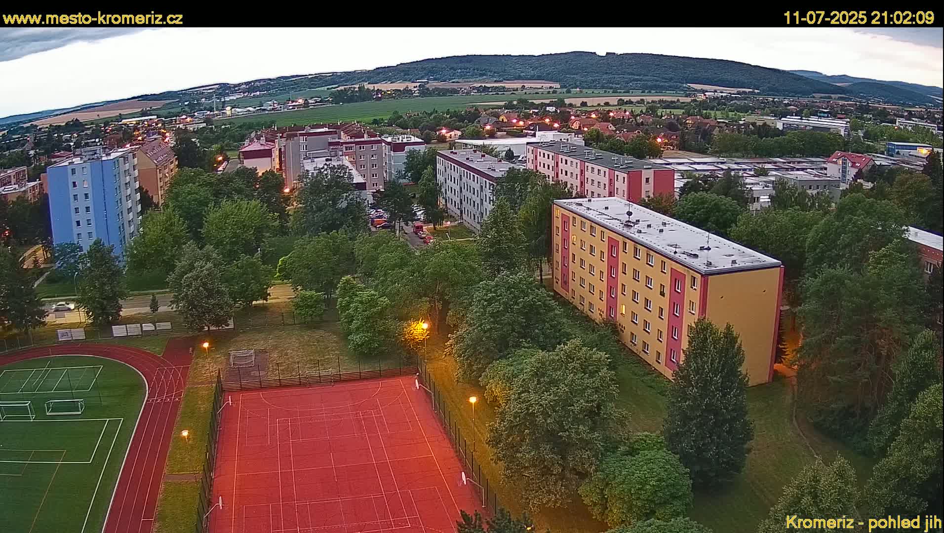 Kroměříž  South View Skyline Live Cam - Kromeriz, Zlin, Czechia
