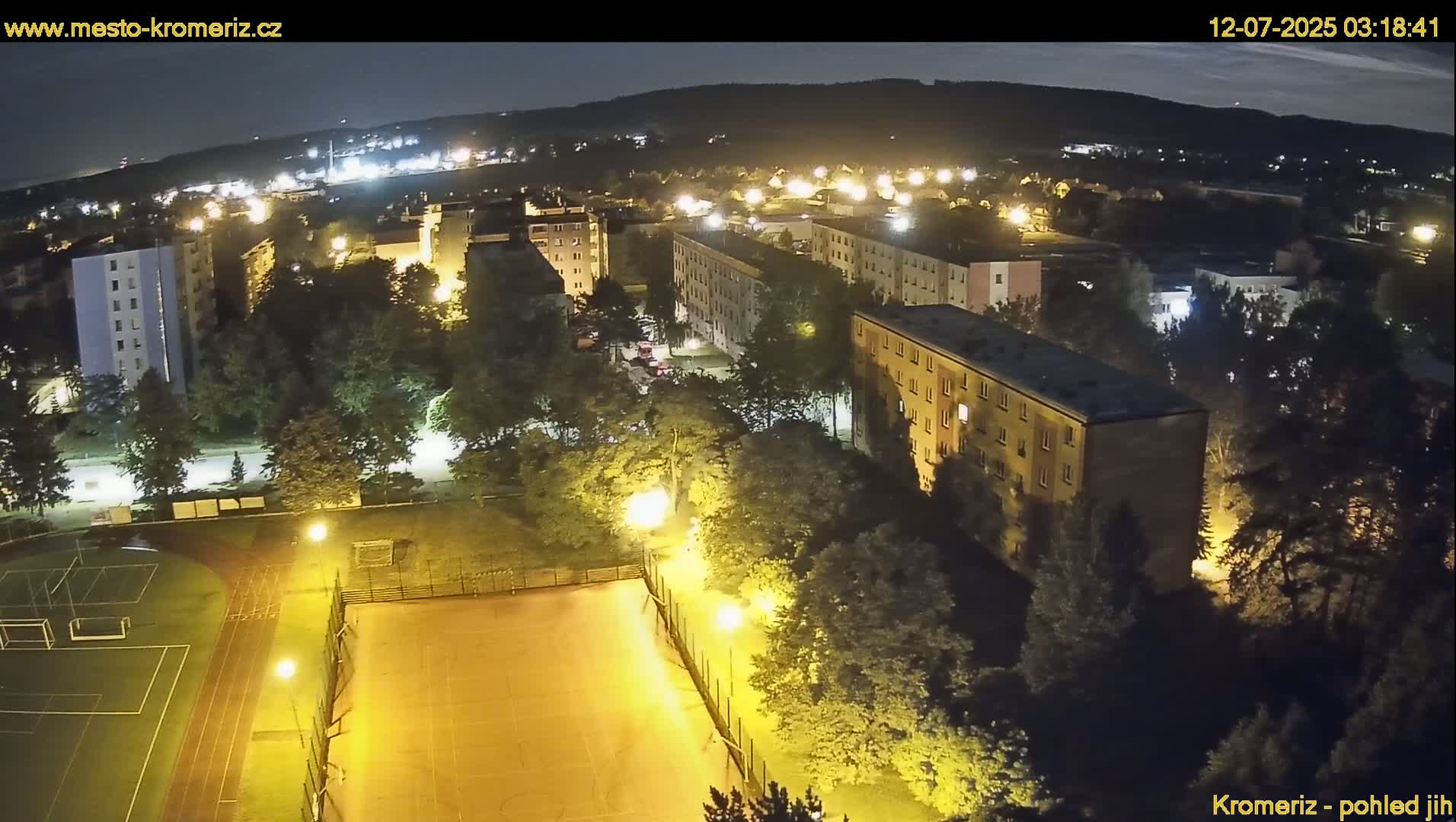 Kroměříž  South View Skyline Live Cam - Kromeriz, Zlin, Czechia