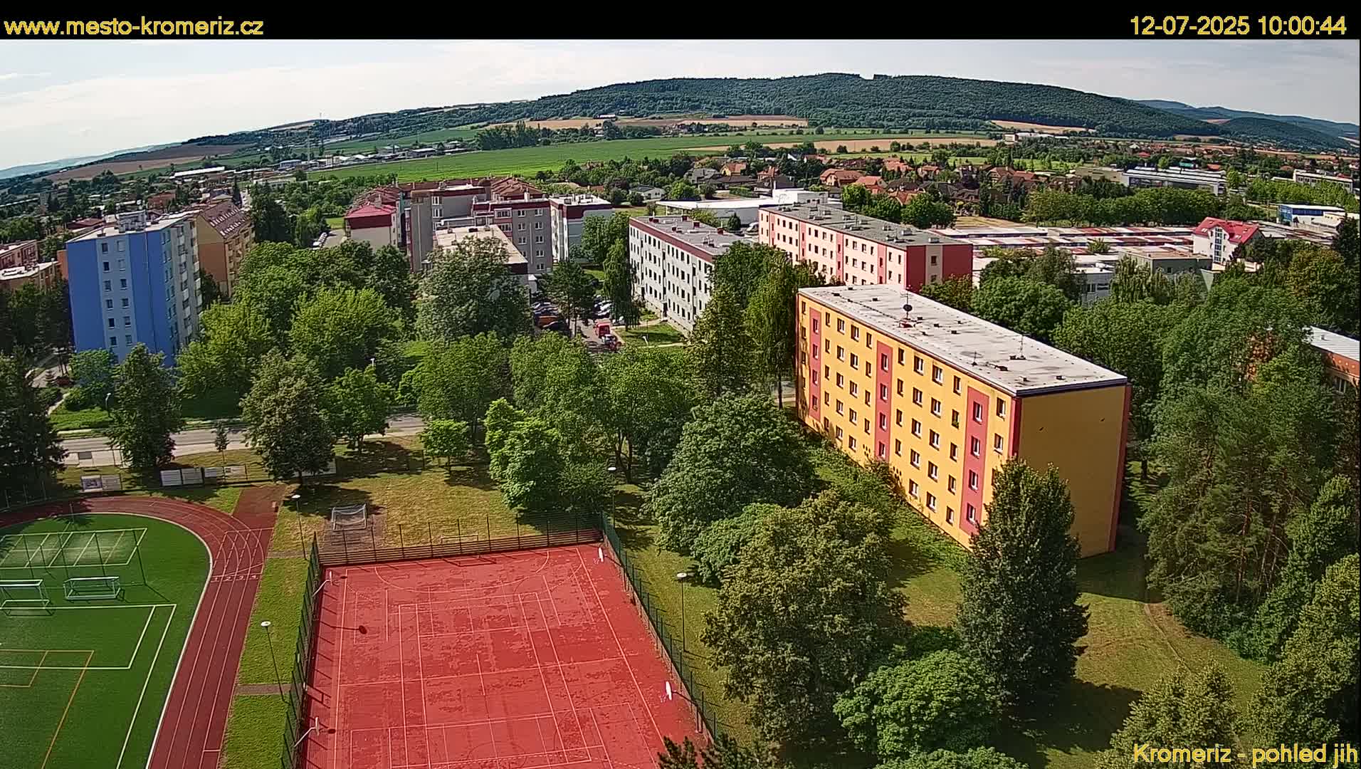 Kroměříž  South View Skyline Live Cam - Kromeriz, Zlin, Czechia