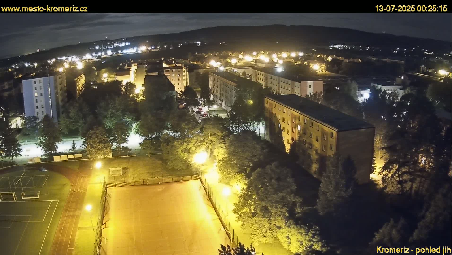 Kroměříž  South View Skyline Live Cam - Kromeriz, Zlin, Czechia