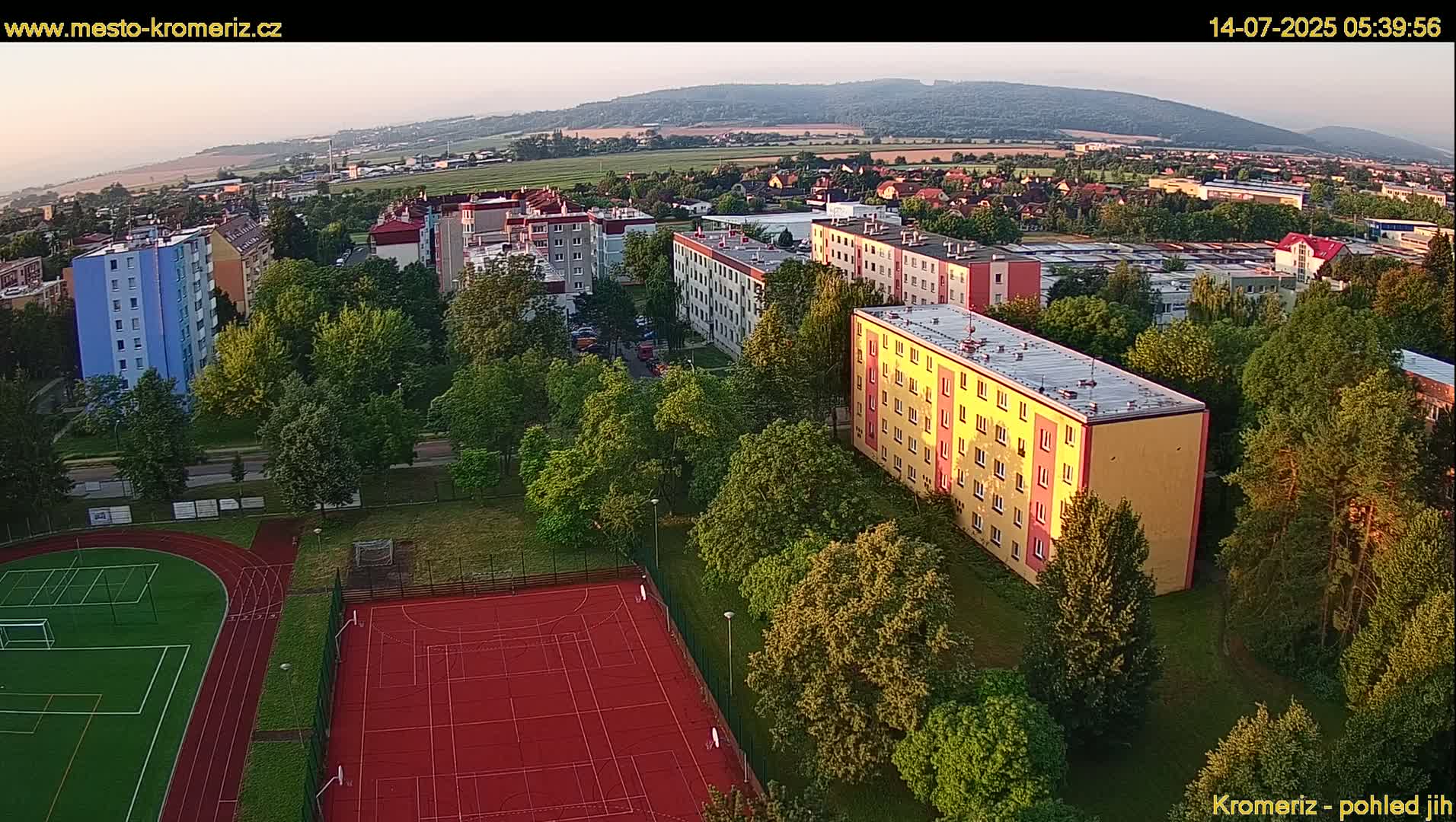 Kroměříž  South View Skyline Live Cam - Kromeriz, Zlin, Czechia