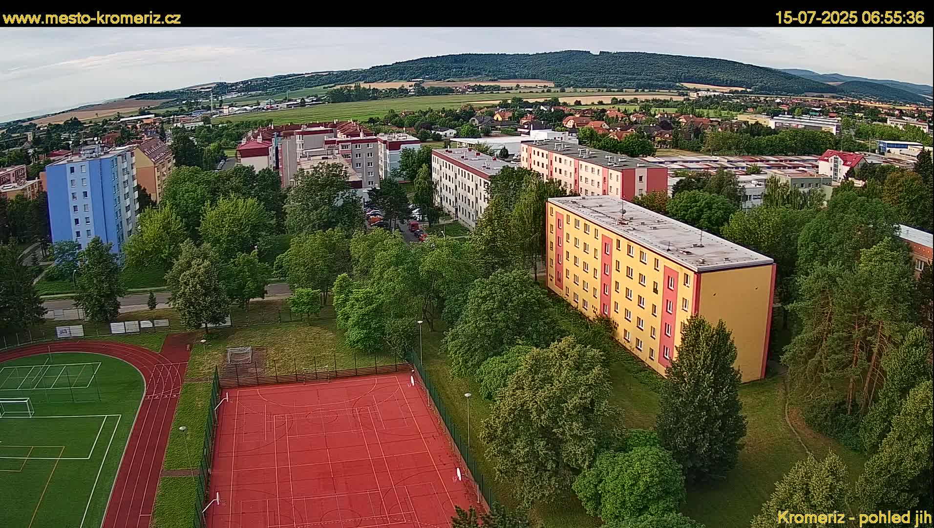 Kroměříž  South View Skyline Live Cam - Kromeriz, Zlin, Czechia