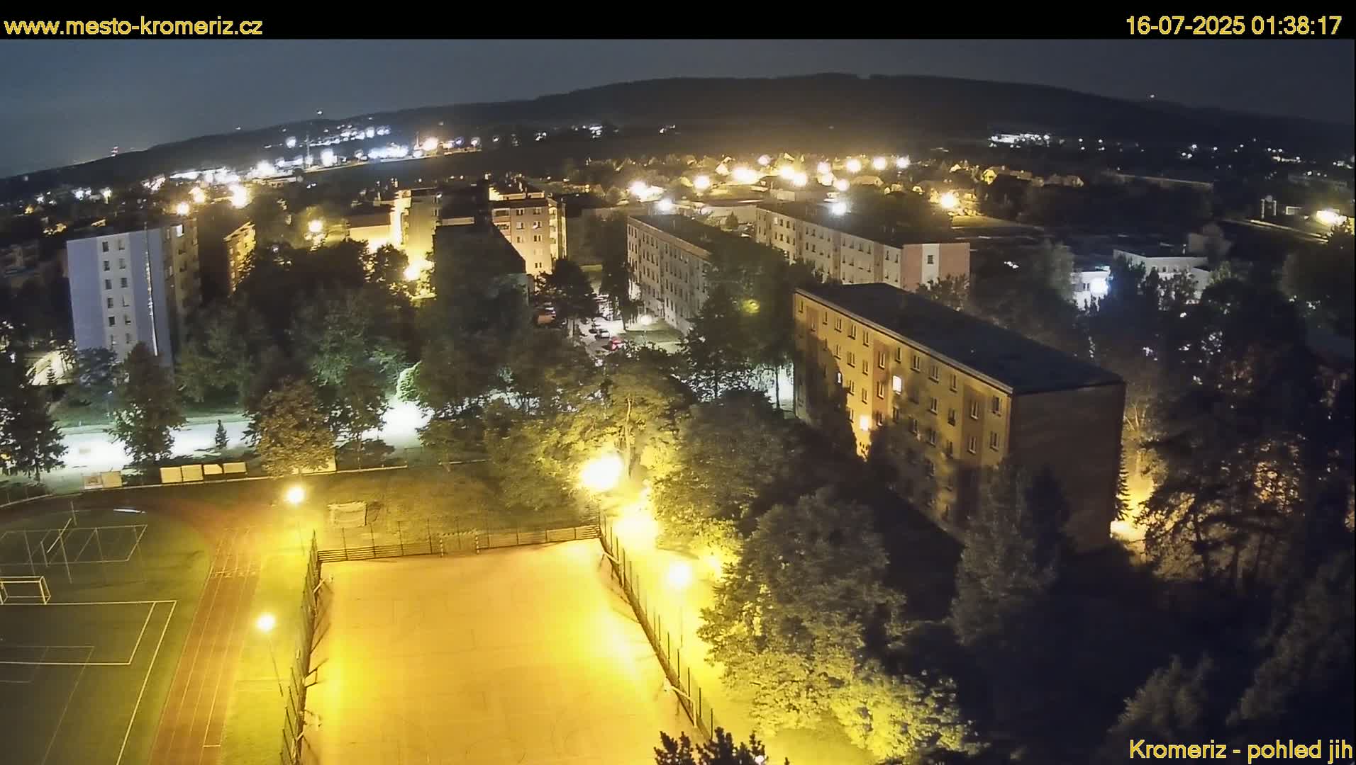 Kroměříž  South View Skyline Live Cam - Kromeriz, Zlin, Czechia