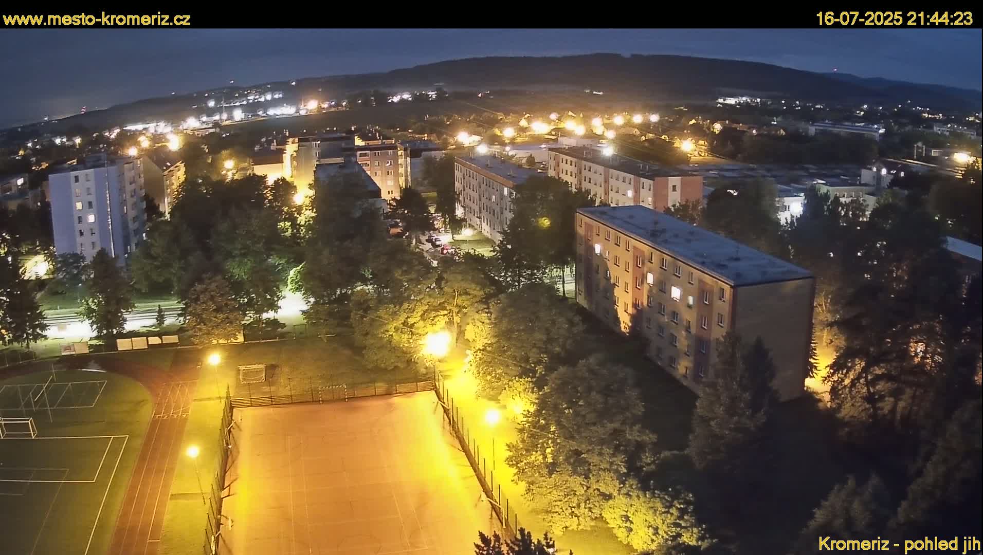 Kroměříž  South View Skyline Live Cam - Kromeriz, Zlin, Czechia