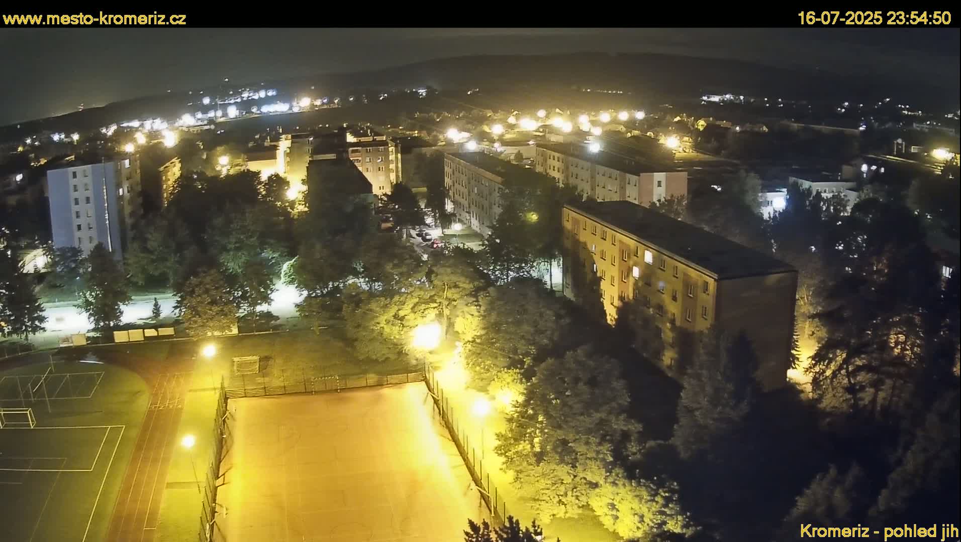 Kroměříž  South View Skyline Live Cam - Kromeriz, Zlin, Czechia