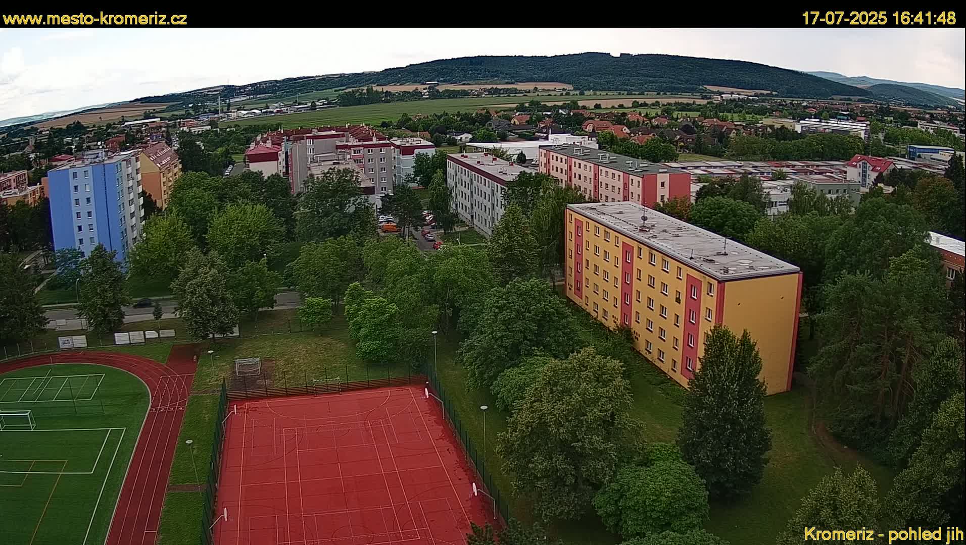 Kroměříž  South View Skyline Live Cam - Kromeriz, Zlin, Czechia