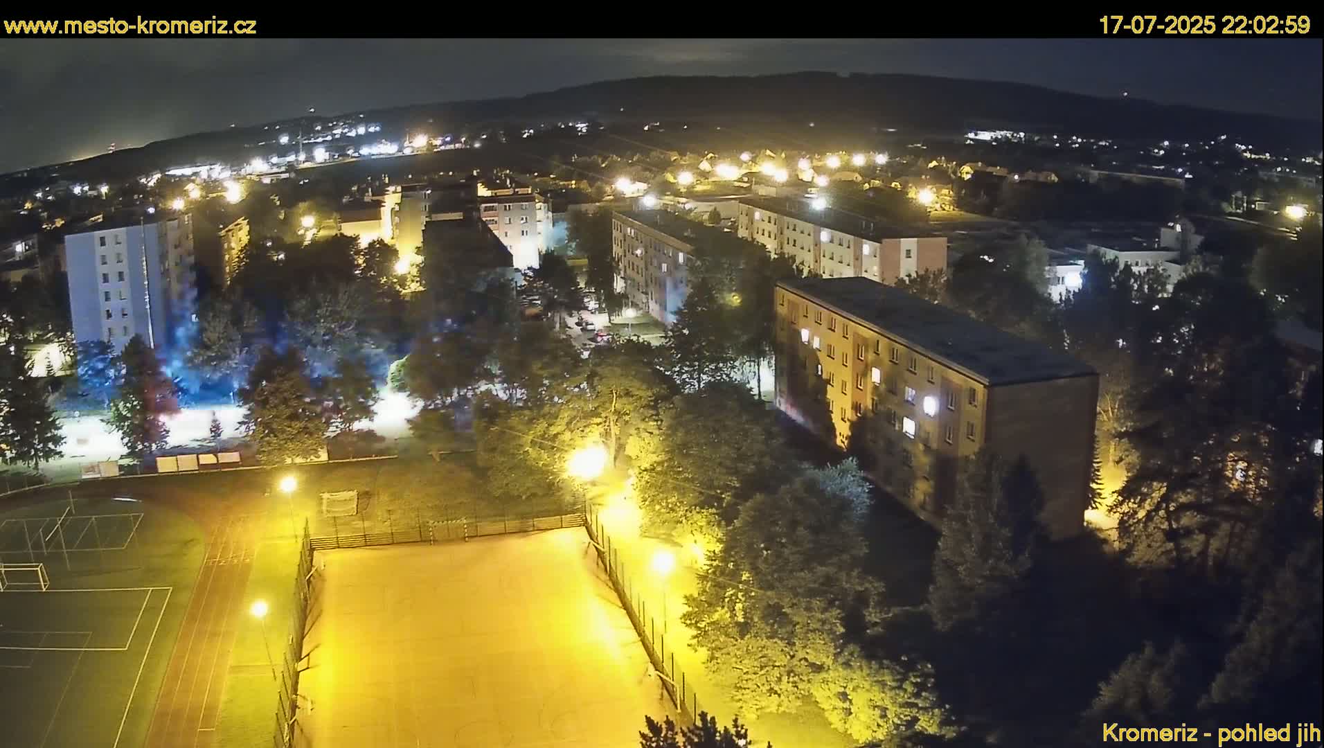 Kroměříž  South View Skyline Live Cam - Kromeriz, Zlin, Czechia