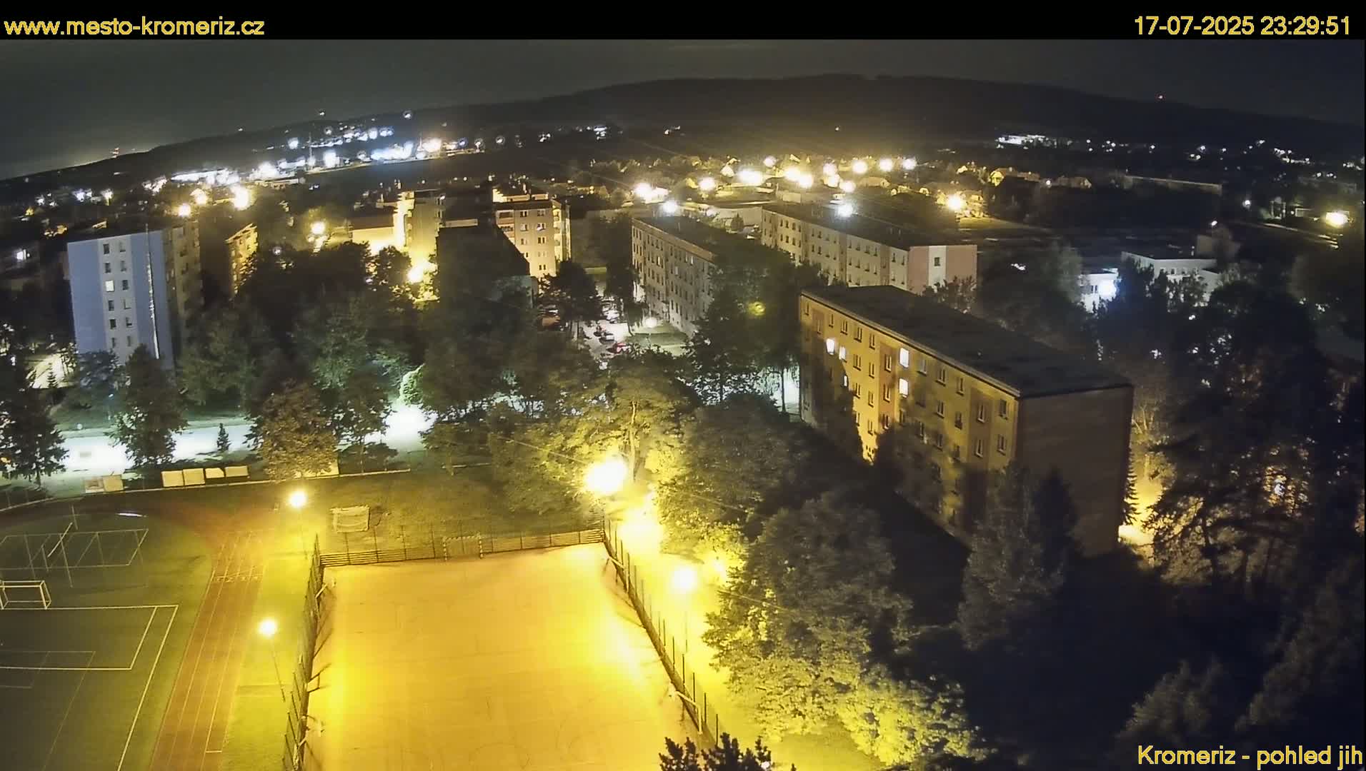 Kroměříž  South View Skyline Live Cam - Kromeriz, Zlin, Czechia