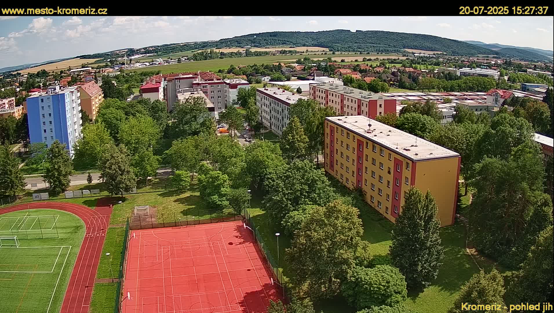 Kroměříž  South View Skyline Live Cam - Kromeriz, Zlin, Czechia