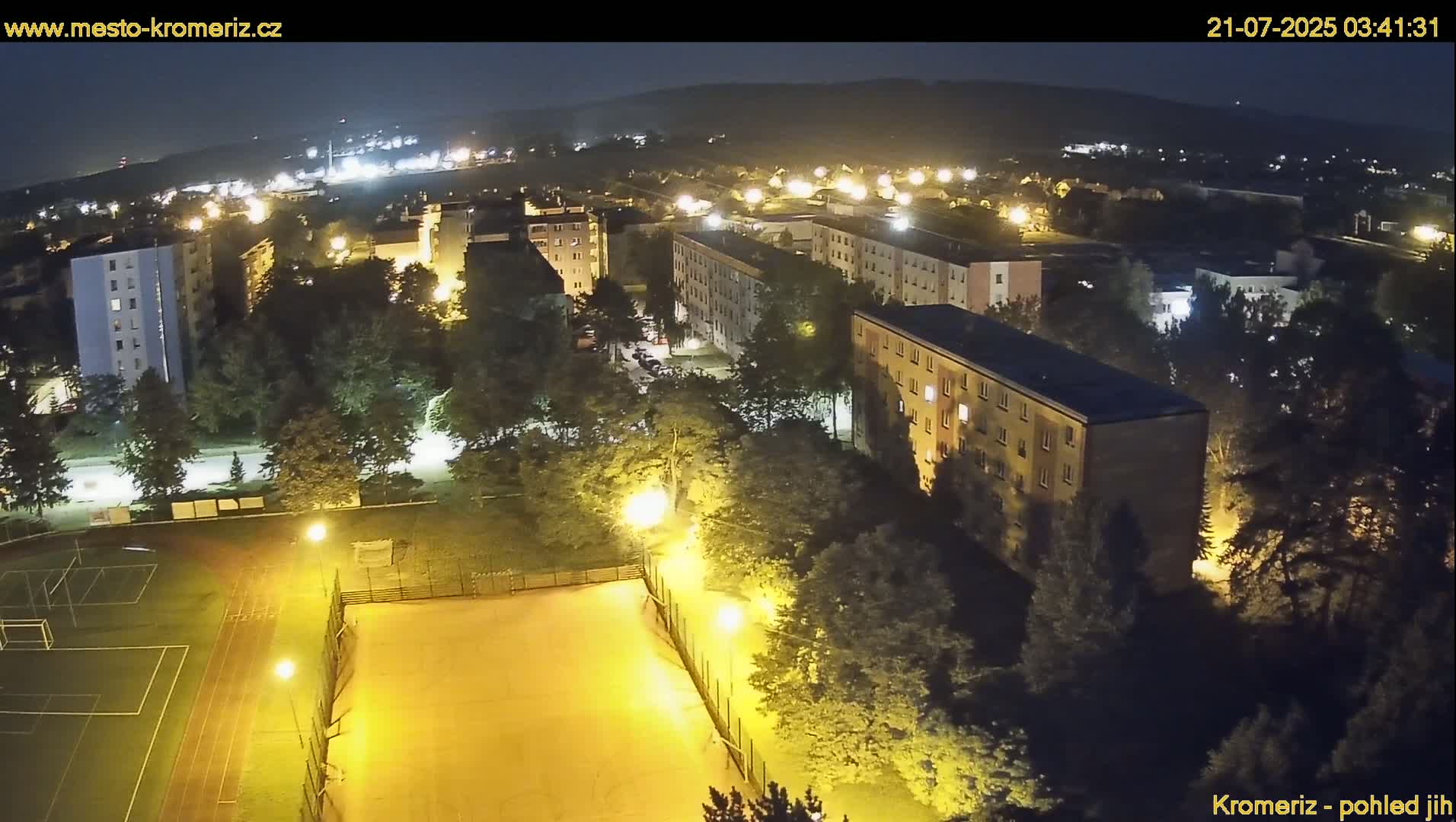 Kroměříž  South View Skyline Live Cam - Kromeriz, Zlin, Czechia