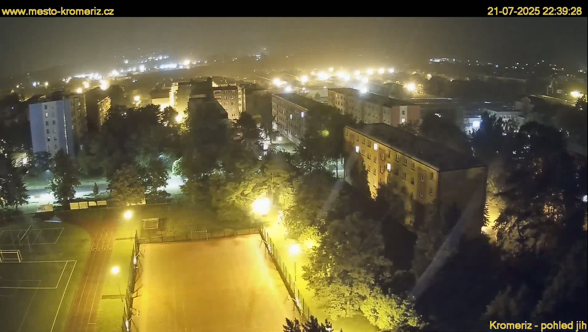 Kroměříž  South View Skyline Live Cam - Kromeriz, Zlin, Czechia