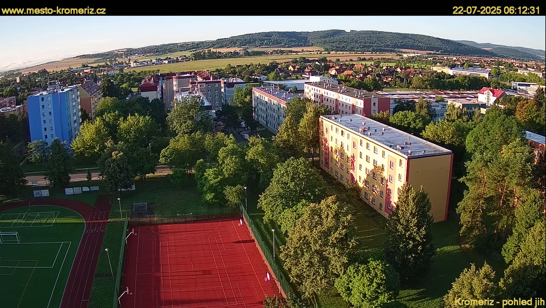 Kroměříž  South View Skyline Live Cam - Kromeriz, Zlin, Czechia
