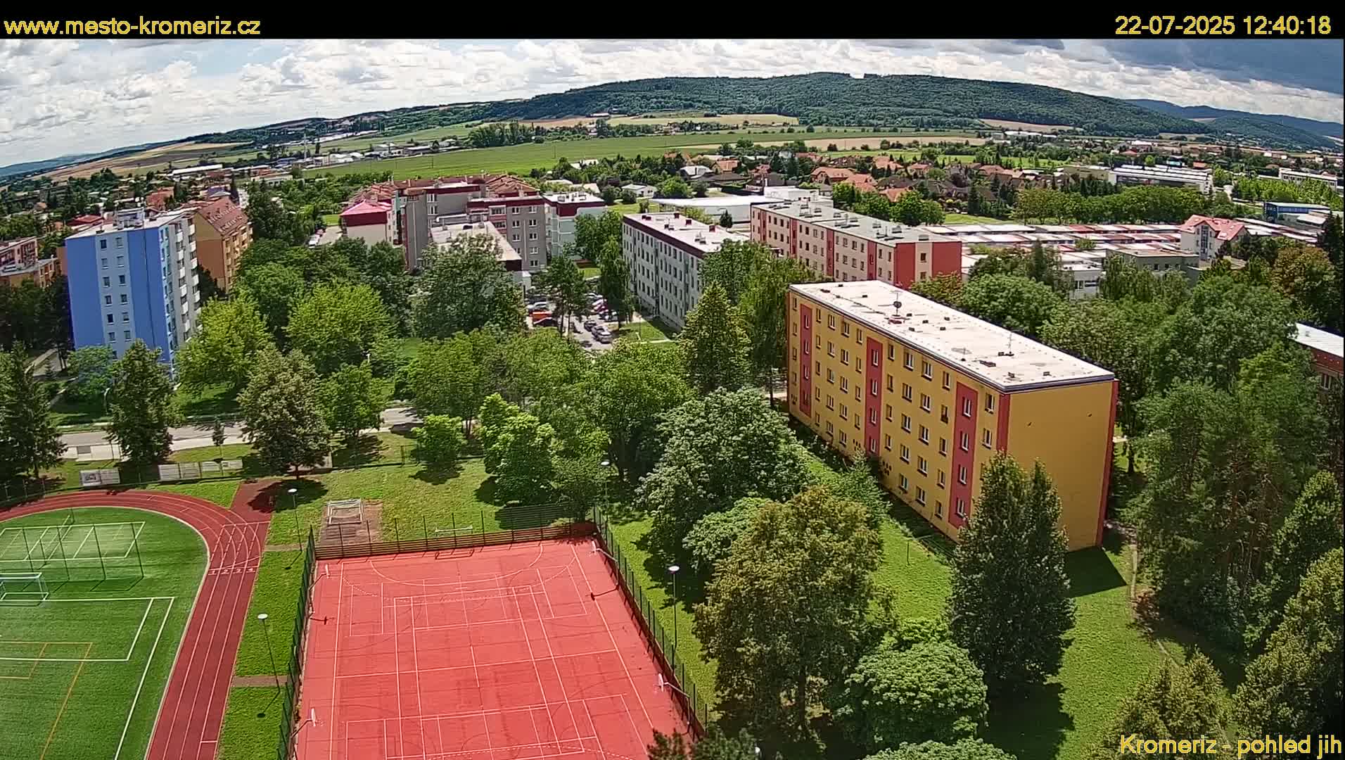 Kroměříž  South View Skyline Live Cam - Kromeriz, Zlin, Czechia