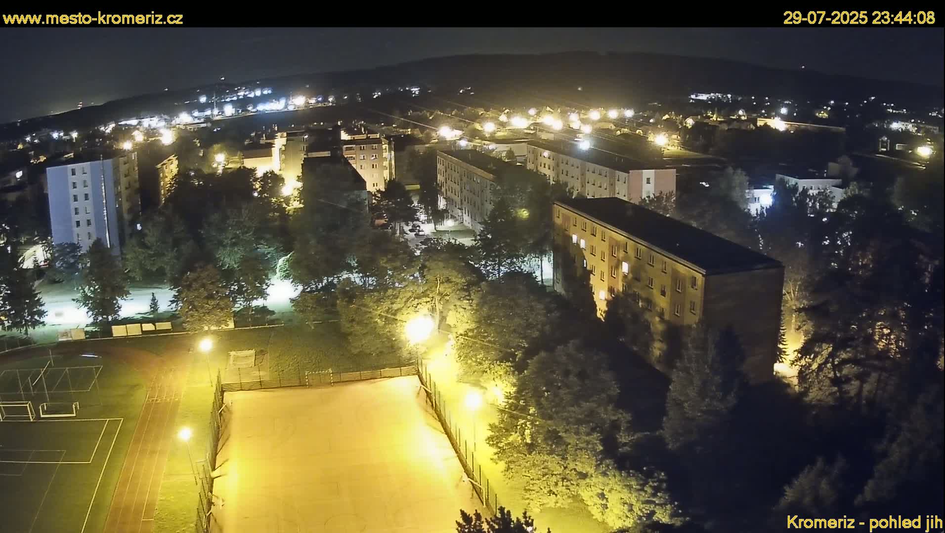 Kroměříž  South View Skyline Live Cam - Kromeriz, Zlin, Czechia