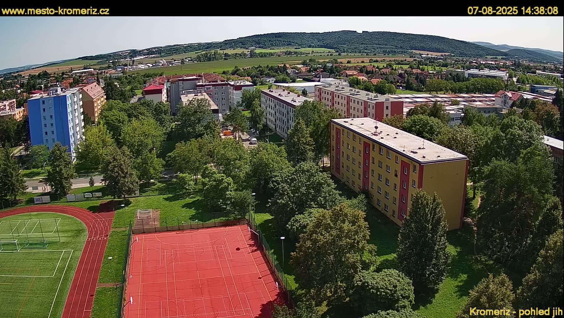Kroměříž  South View Skyline Live Cam - Kromeriz, Zlin, Czechia