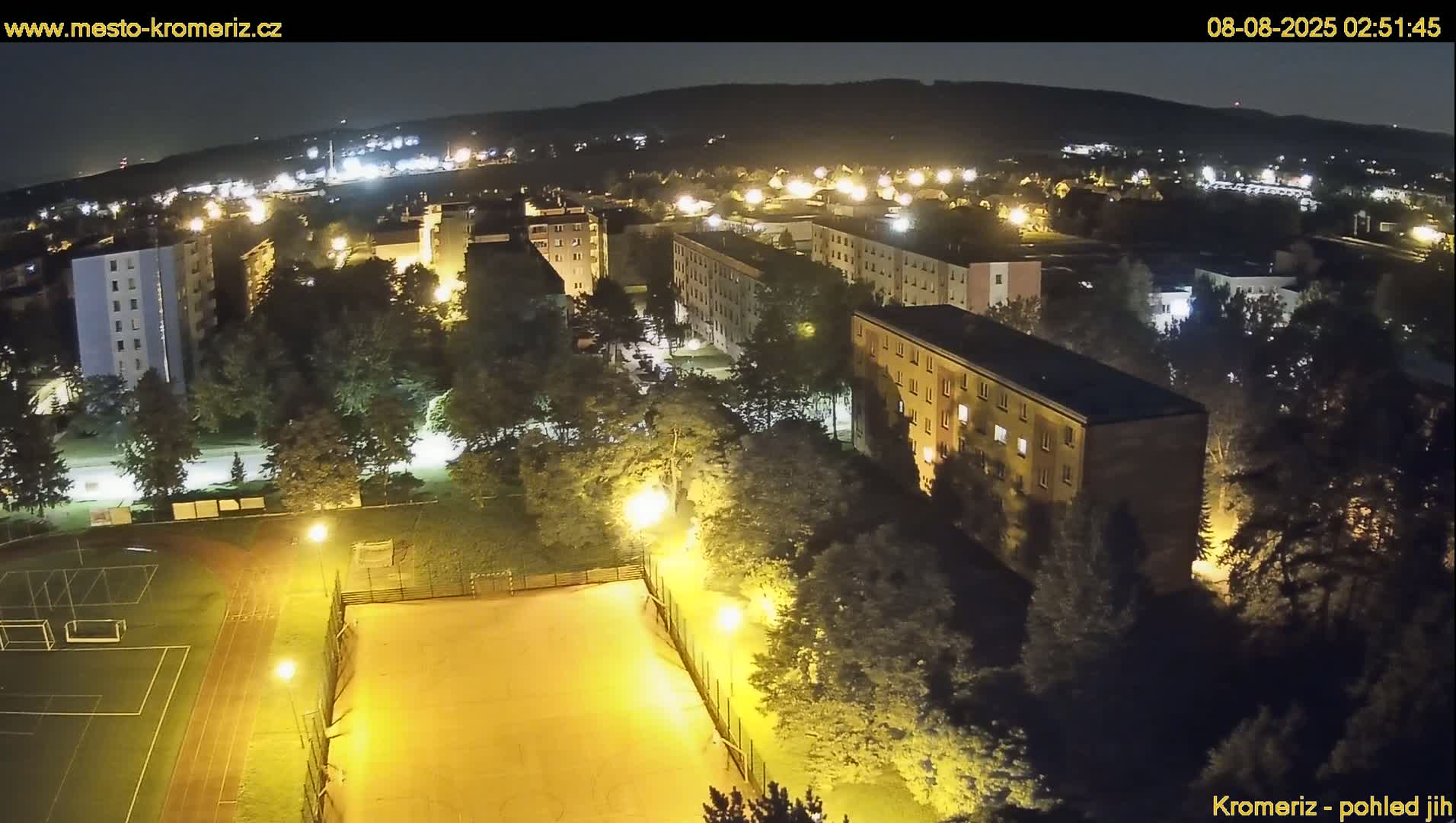 Kroměříž  South View Skyline Live Cam - Kromeriz, Zlin, Czechia