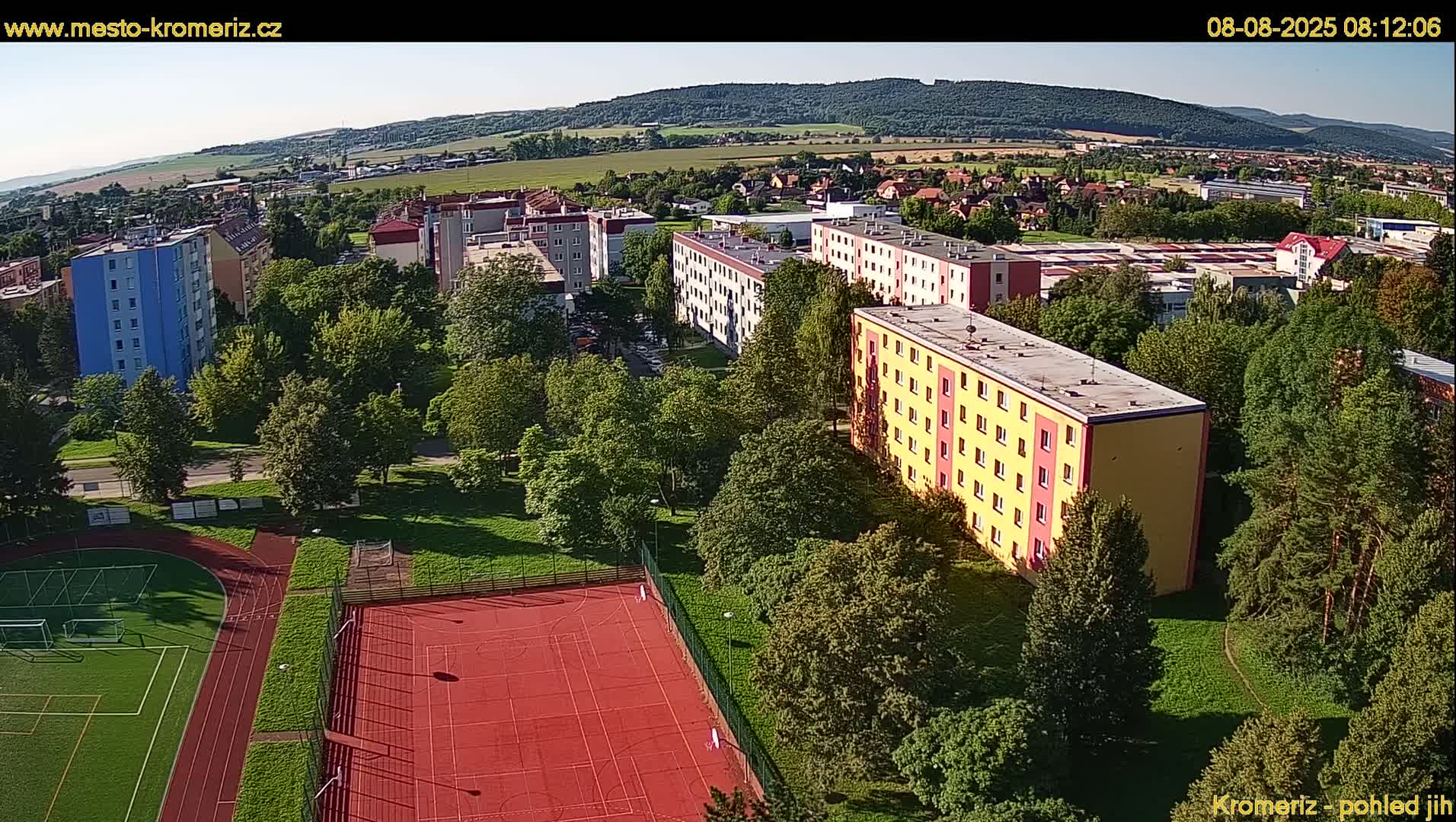 Kroměříž  South View Skyline Live Cam - Kromeriz, Zlin, Czechia