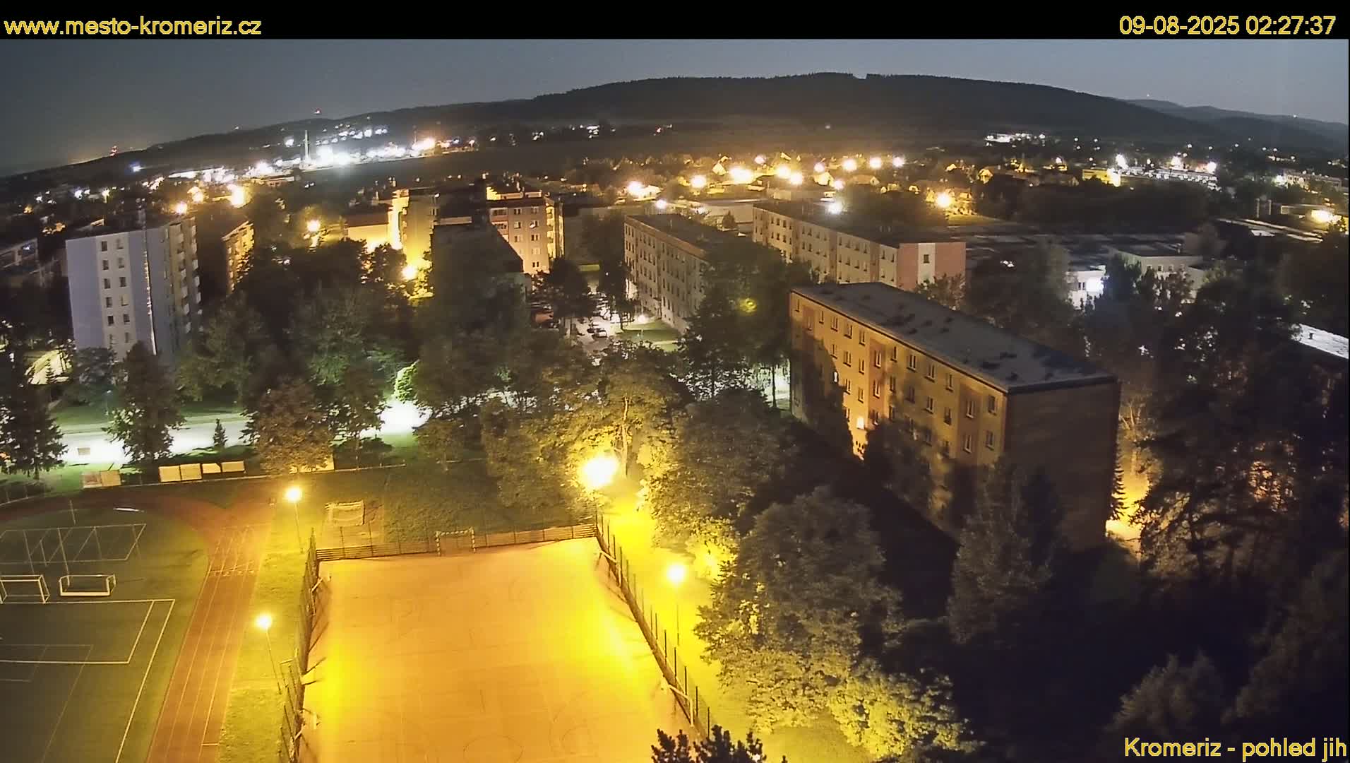 Kroměříž  South View Skyline Live Cam - Kromeriz, Zlin, Czechia