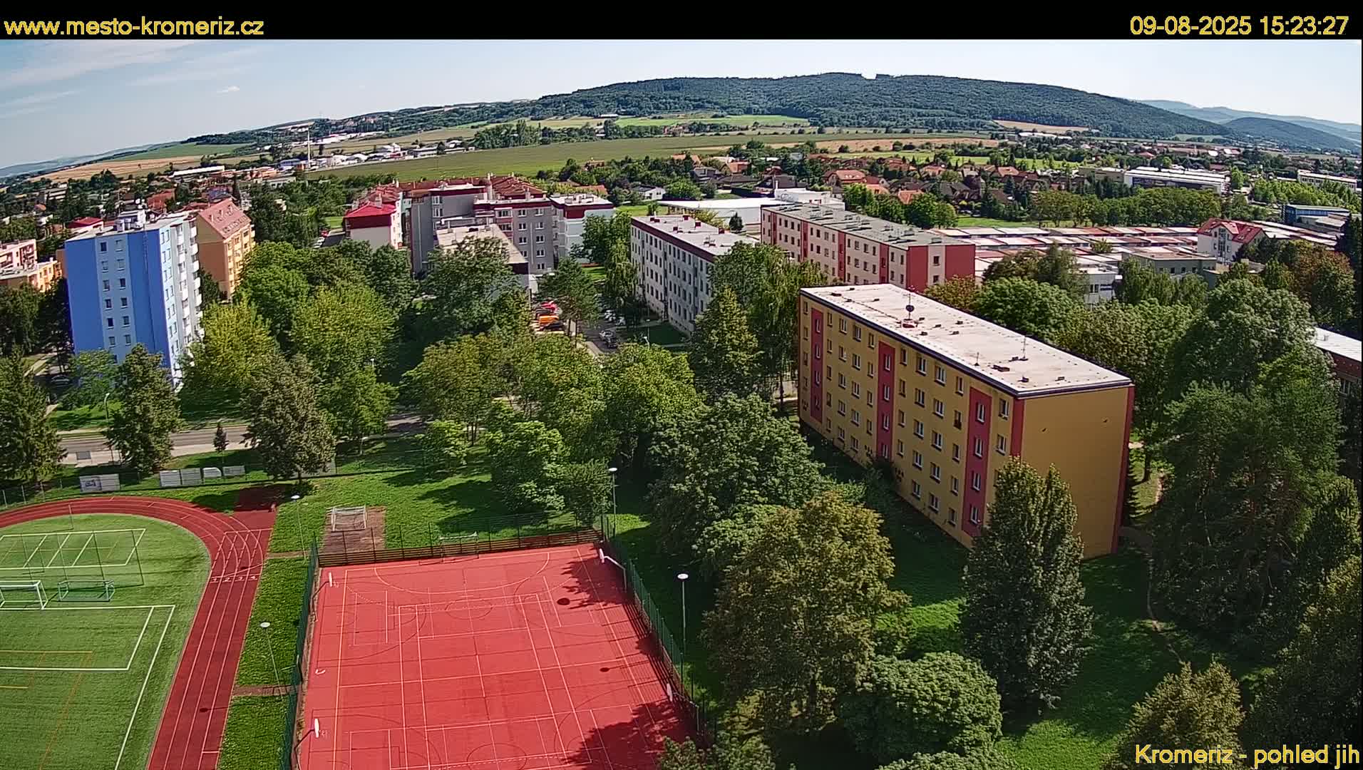 Kroměříž  South View Skyline Live Cam - Kromeriz, Zlin, Czechia