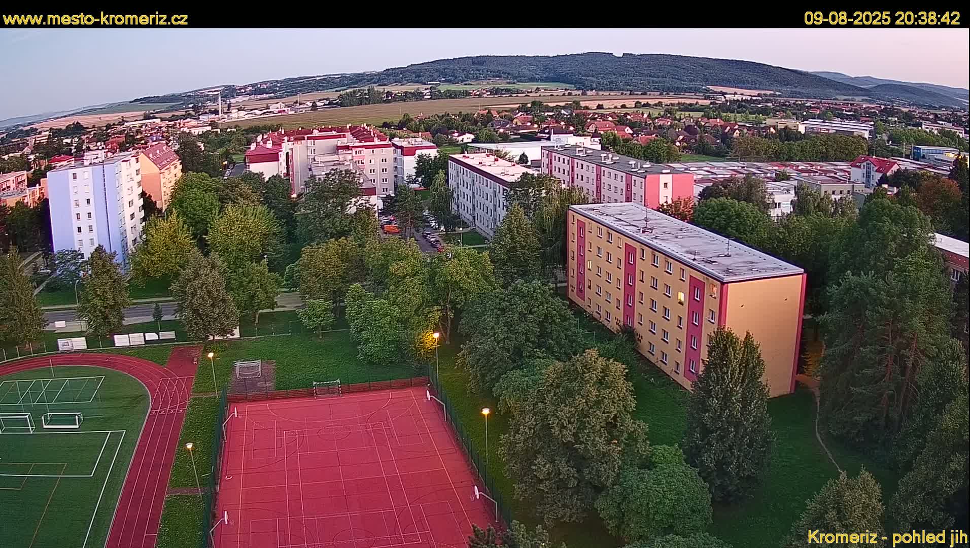 Kroměříž  South View Skyline Live Cam - Kromeriz, Zlin, Czechia