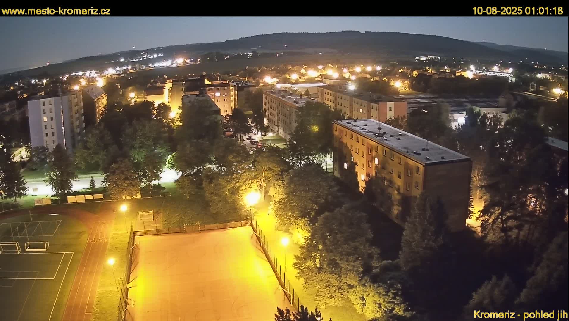Kroměříž  South View Skyline Live Cam - Kromeriz, Zlin, Czechia