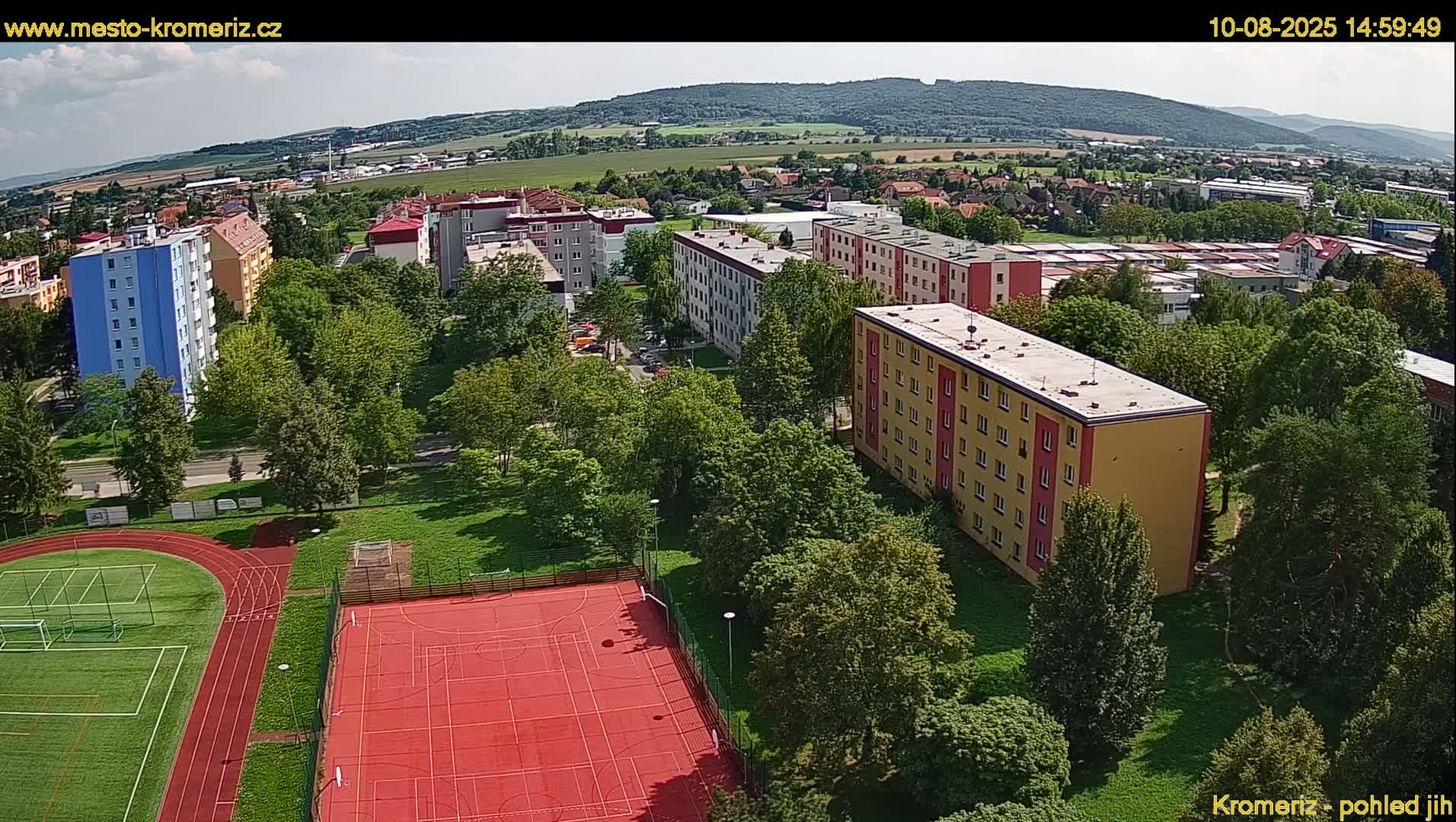 Kroměříž  South View Skyline Live Cam - Kromeriz, Zlin, Czechia