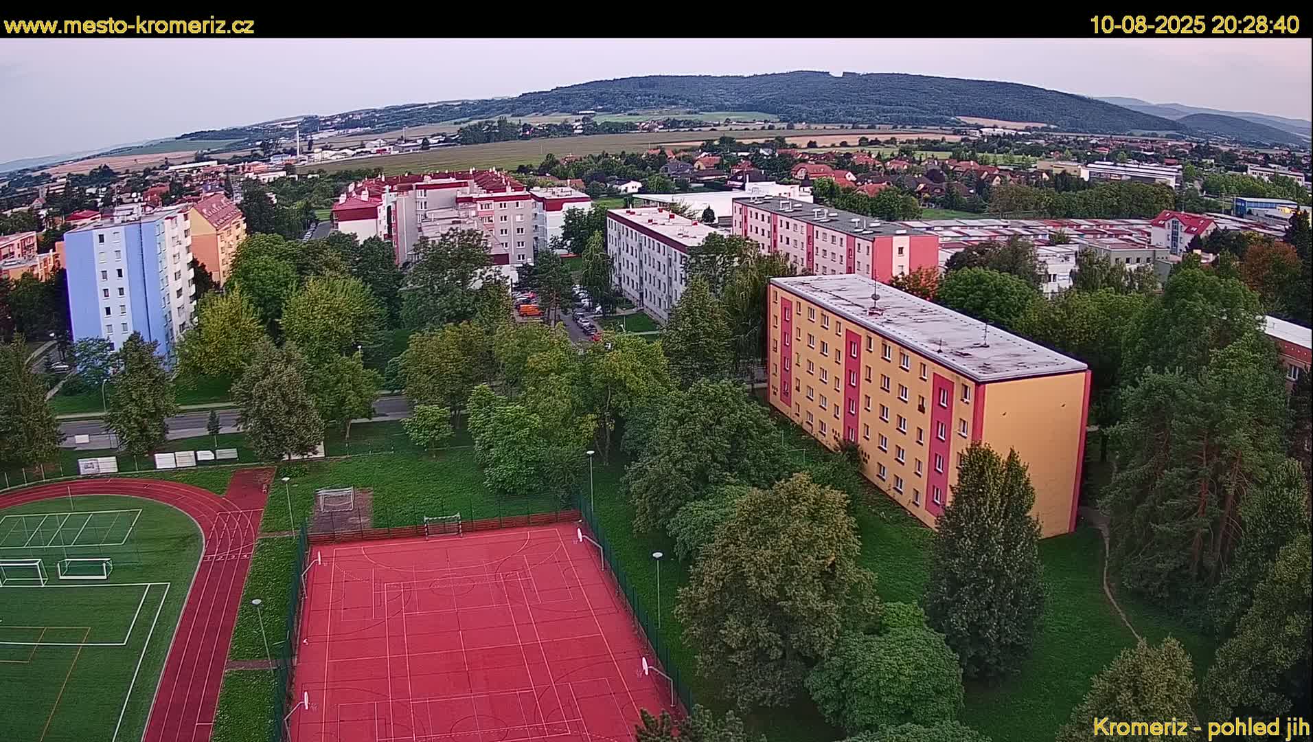 Kroměříž  South View Skyline Live Cam - Kromeriz, Zlin, Czechia