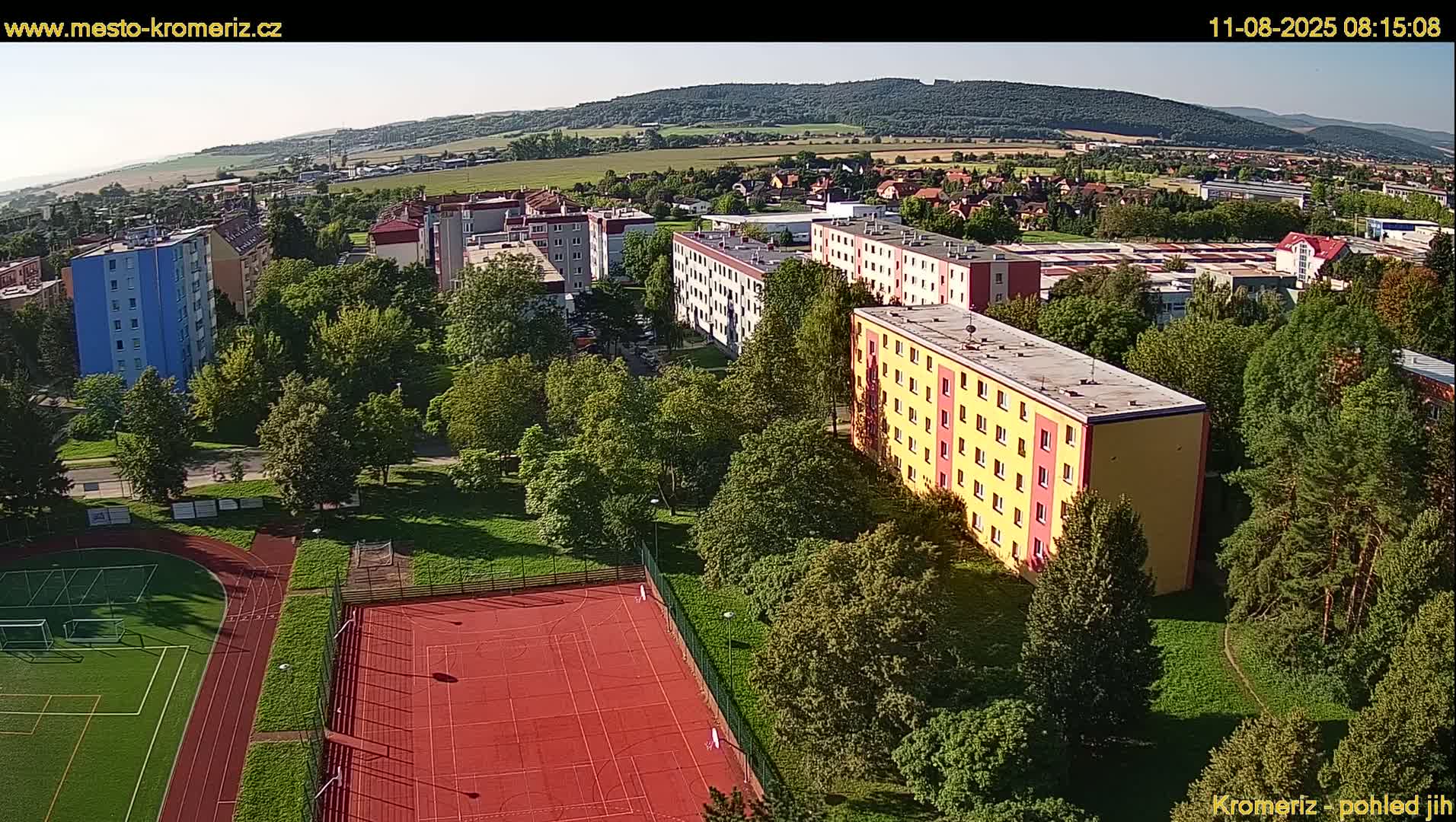 Kroměříž  South View Skyline Live Cam - Kromeriz, Zlin, Czechia