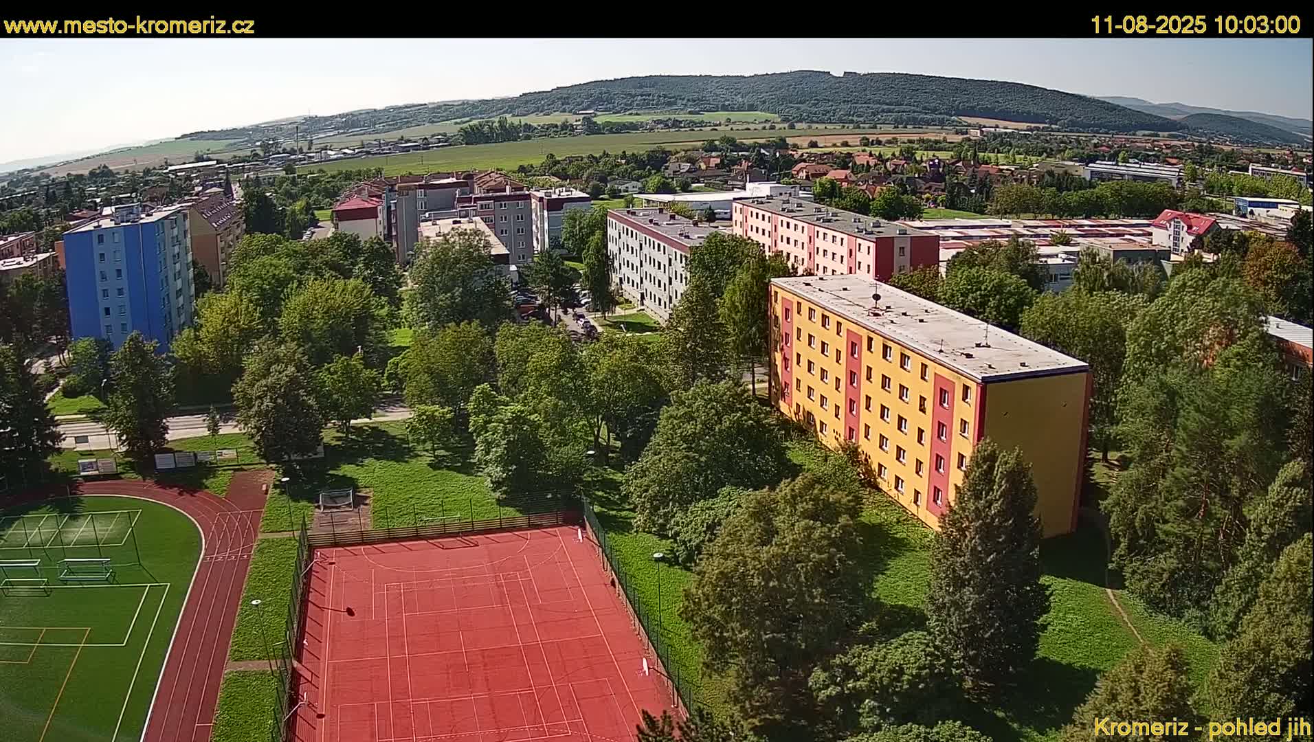 Kroměříž  South View Skyline Live Cam - Kromeriz, Zlin, Czechia