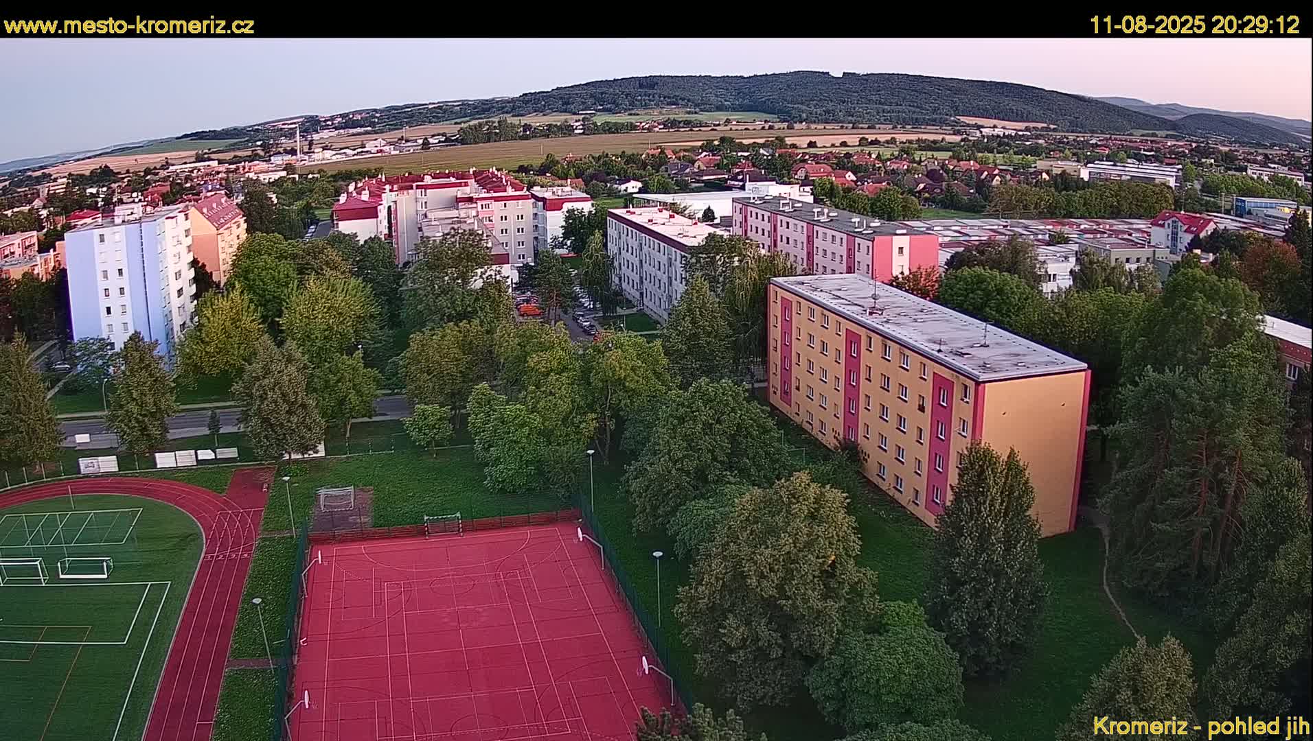 Kroměříž  South View Skyline Live Cam - Kromeriz, Zlin, Czechia