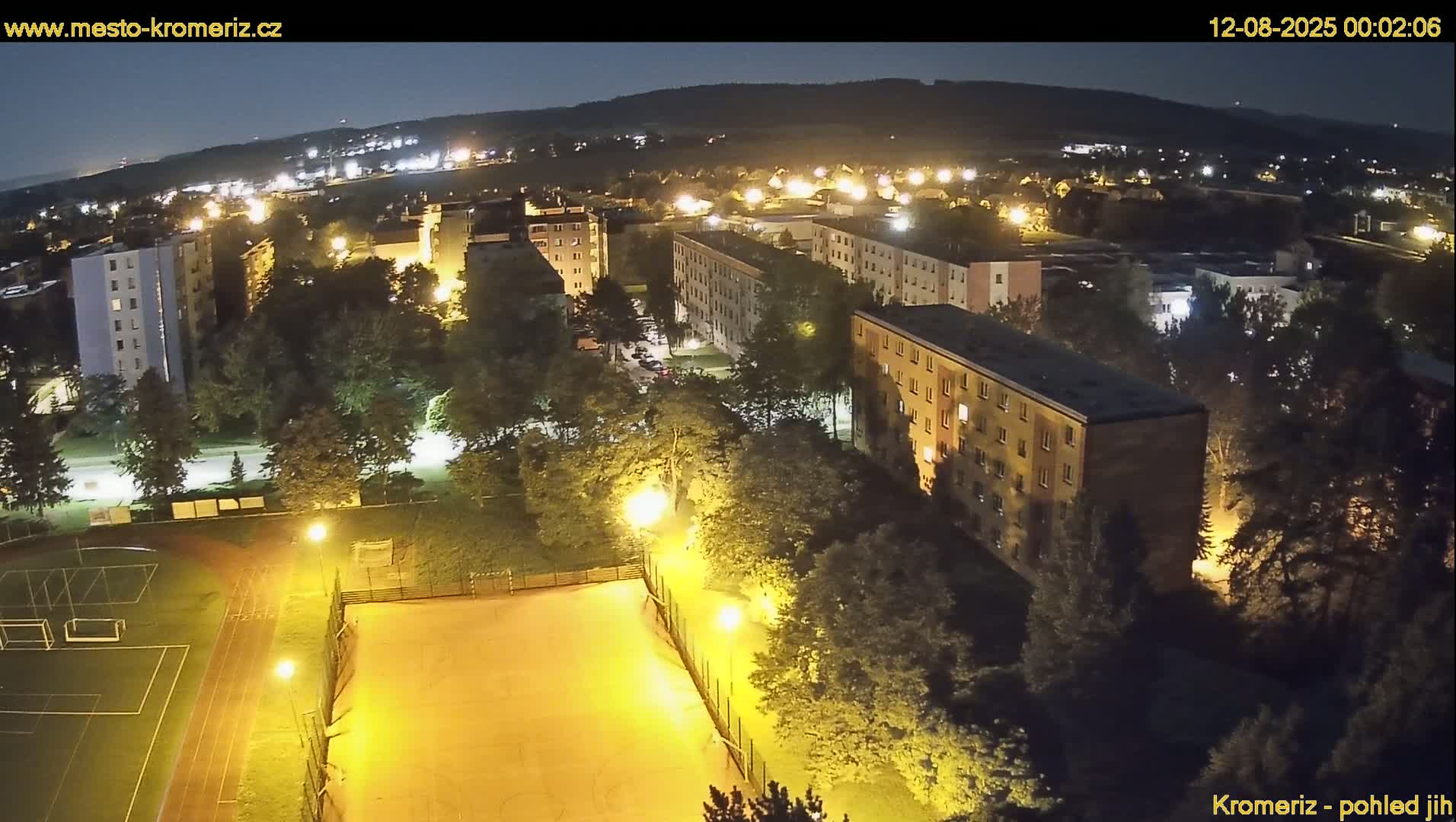 Kroměříž  South View Skyline Live Cam - Kromeriz, Zlin, Czechia
