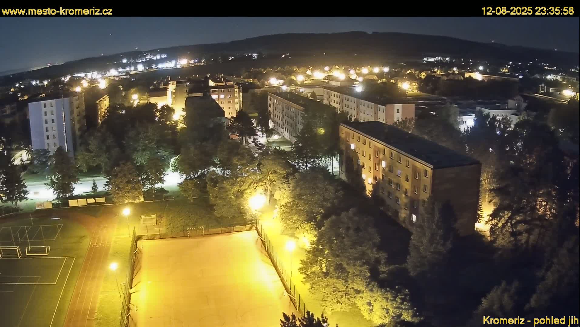 Kroměříž  South View Skyline Live Cam - Kromeriz, Zlin, Czechia