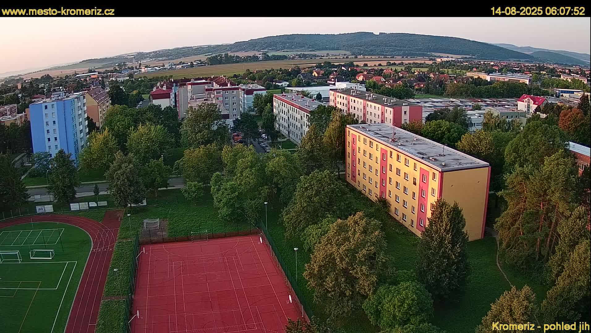 Kroměříž  South View Skyline Live Cam - Kromeriz, Zlin, Czechia