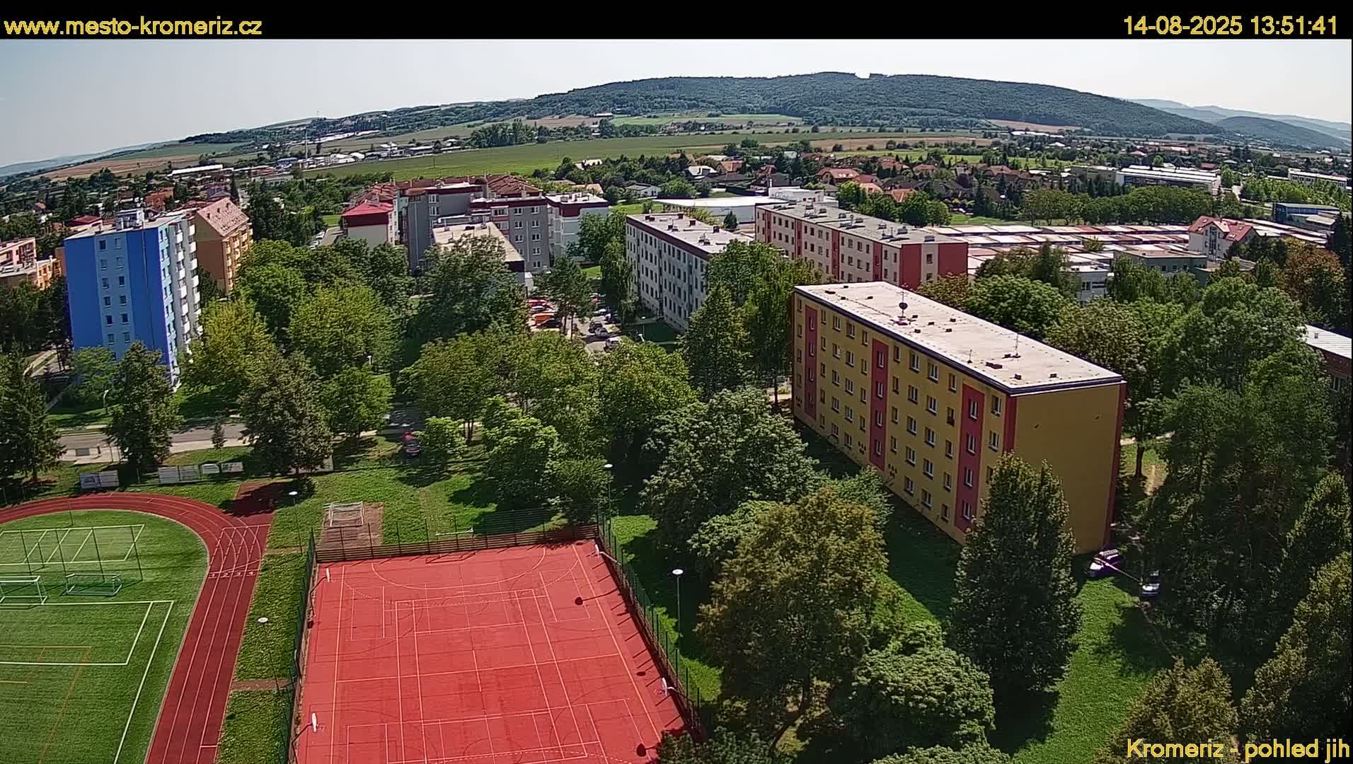 Kroměříž  South View Skyline Live Cam - Kromeriz, Zlin, Czechia