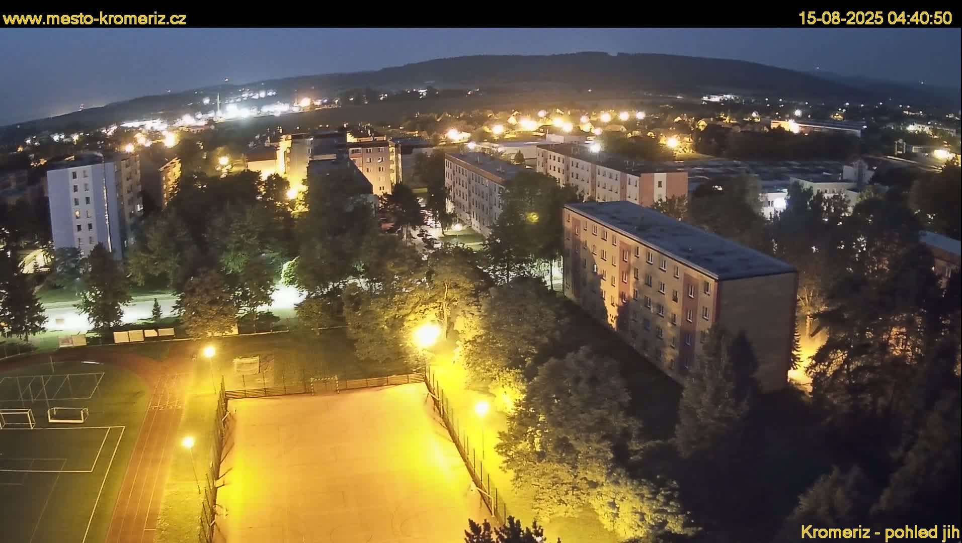 Kroměříž  South View Skyline Live Cam - Kromeriz, Zlin, Czechia