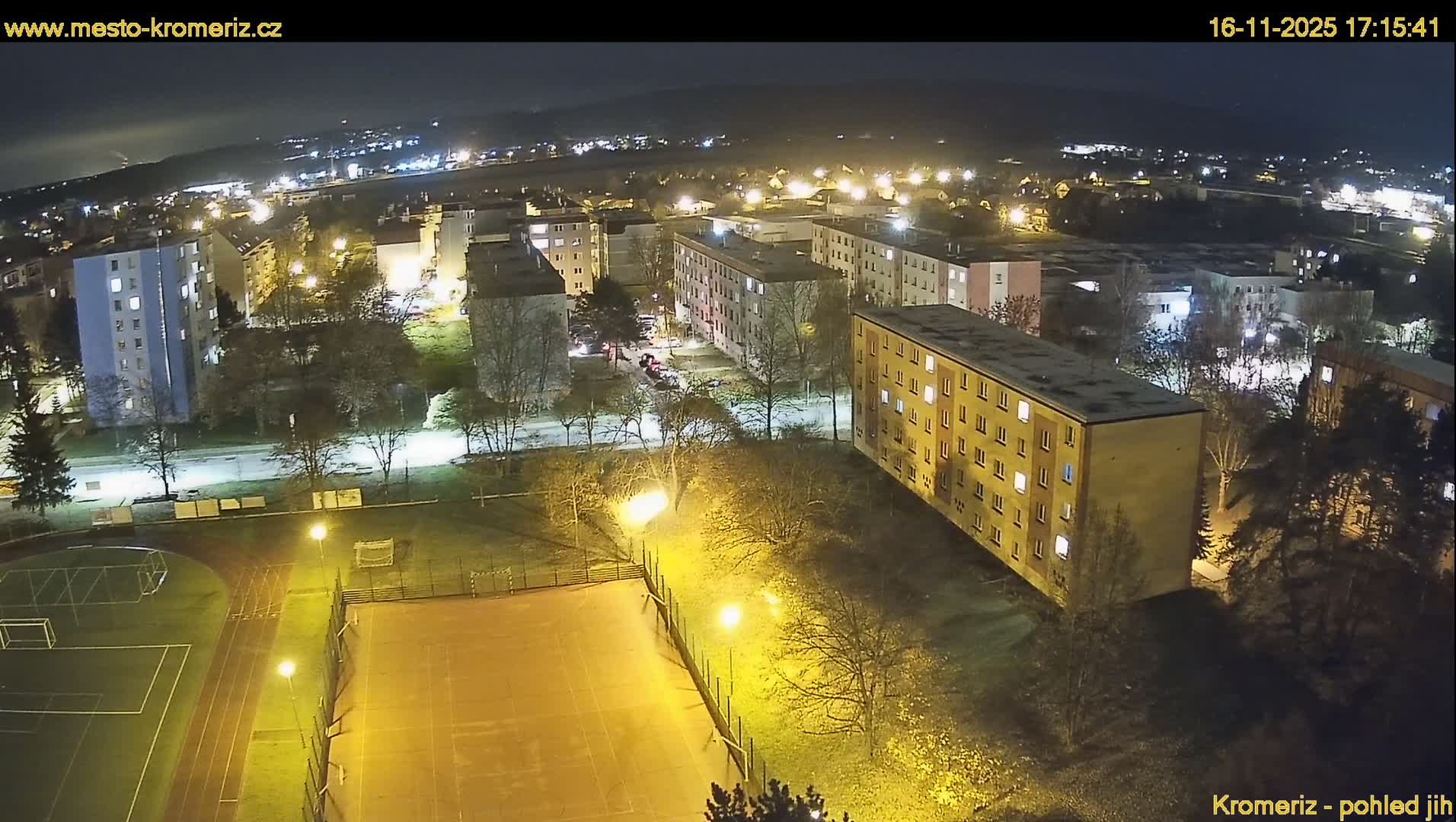 Kroměříž  South View Skyline Live Cam - Kromeriz, Zlin, Czechia