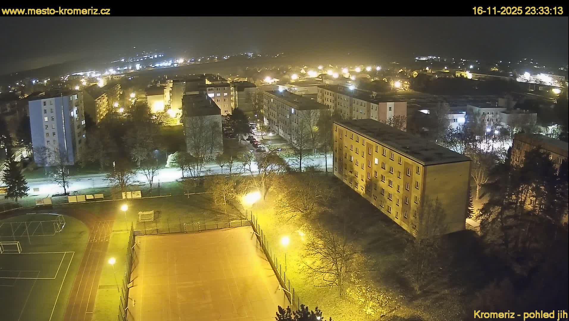 Kroměříž  South View Skyline Live Cam - Kromeriz, Zlin, Czechia