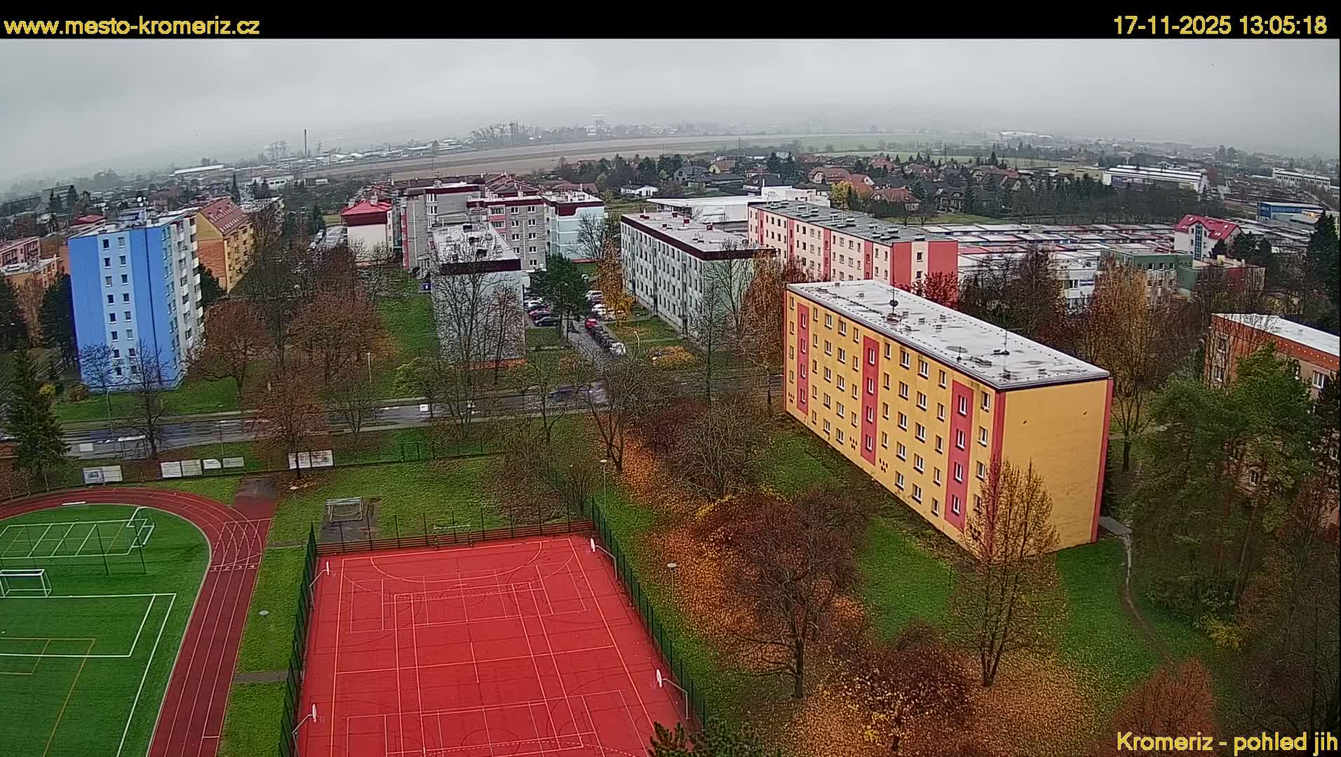 Kroměříž  South View Skyline Live Cam - Kromeriz, Zlin, Czechia