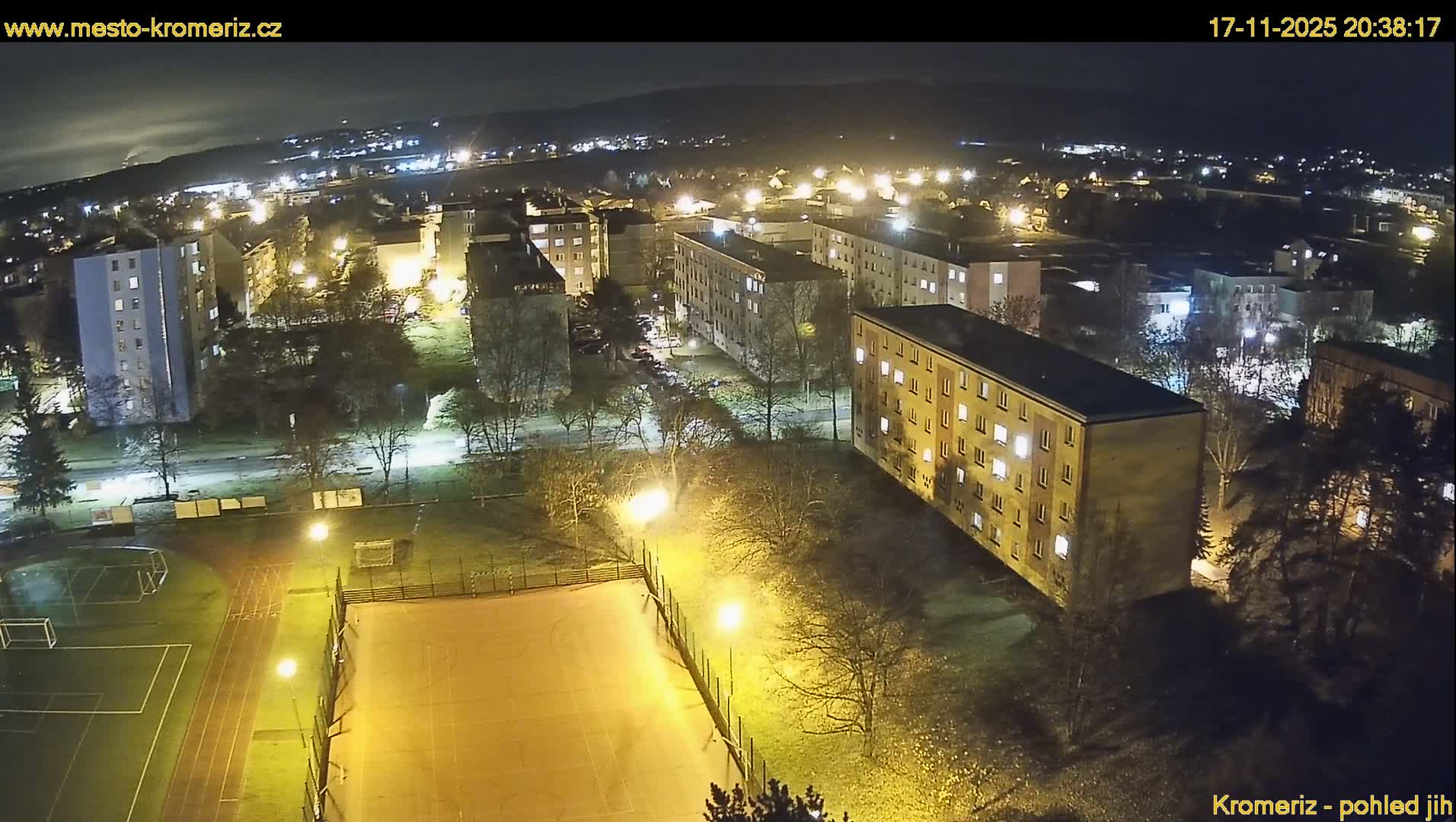 Kroměříž  South View Skyline Live Cam - Kromeriz, Zlin, Czechia