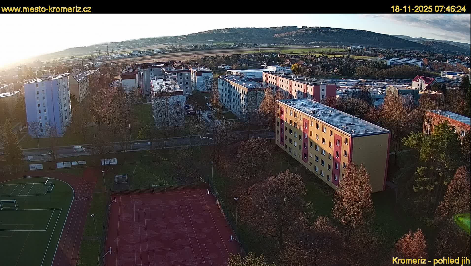 Kroměříž  South View Skyline Live Cam - Kromeriz, Zlin, Czechia