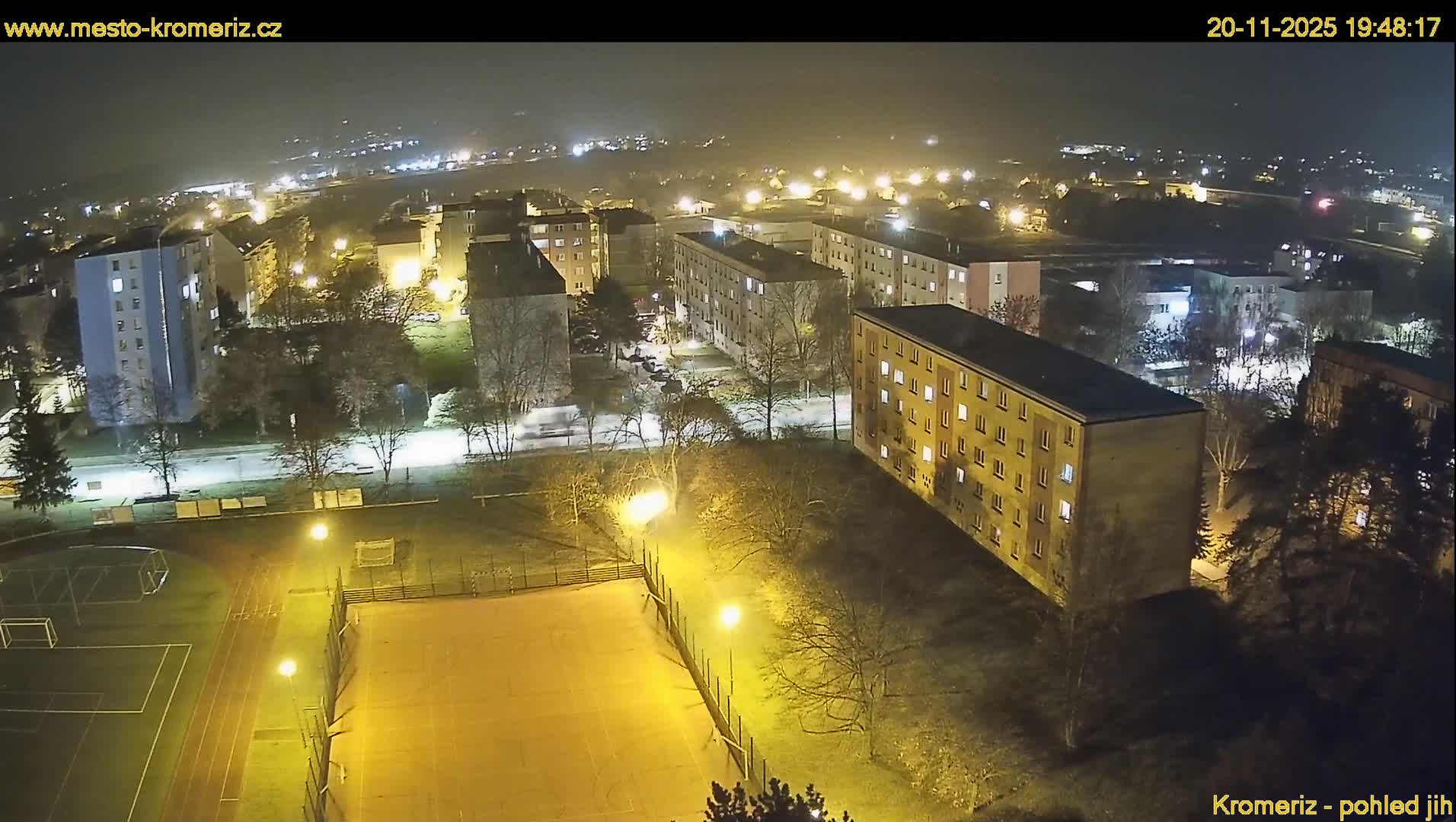 Kroměříž  South View Skyline Live Cam - Kromeriz, Zlin, Czechia