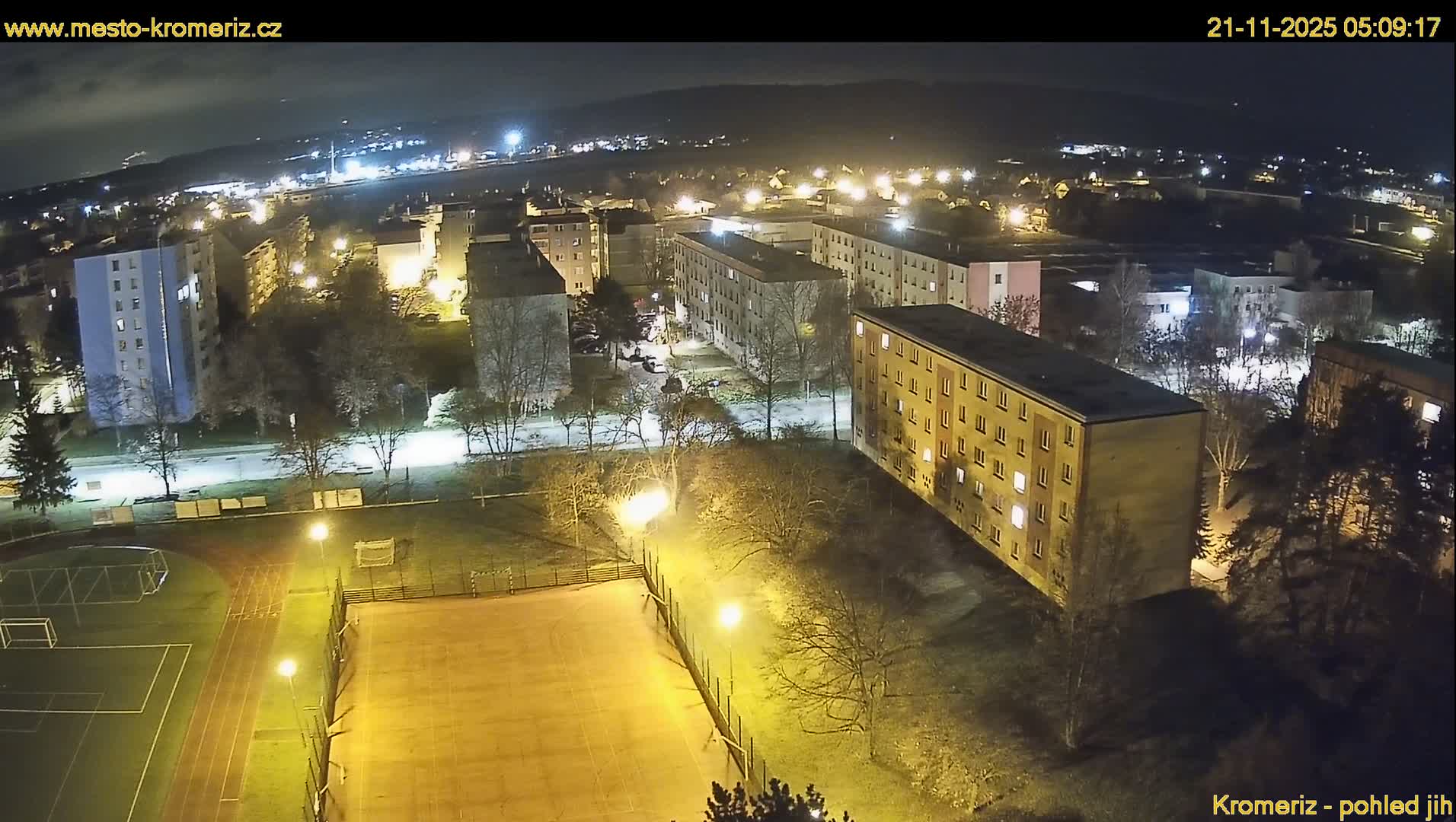 Kroměříž  South View Skyline Live Cam - Kromeriz, Zlin, Czechia
