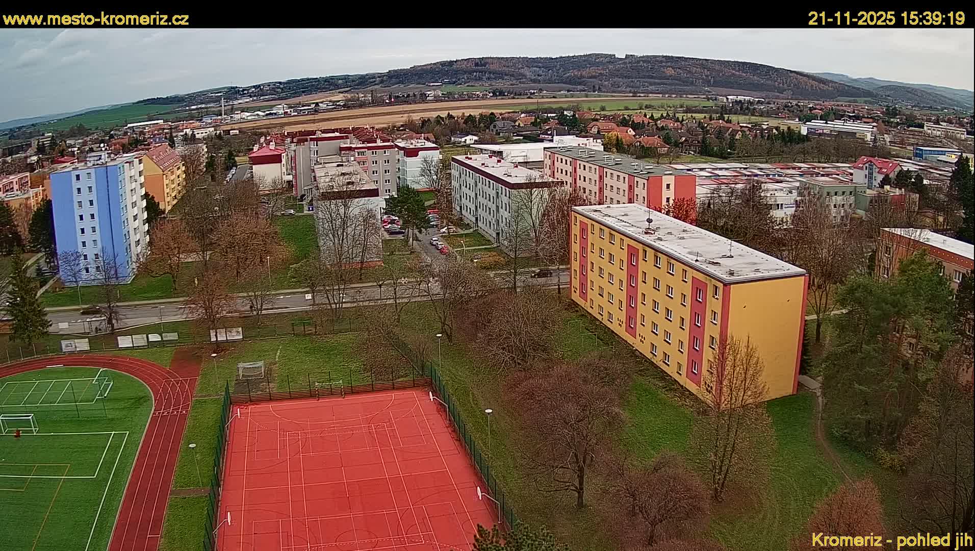 Kroměříž  South View Skyline Live Cam - Kromeriz, Zlin, Czechia