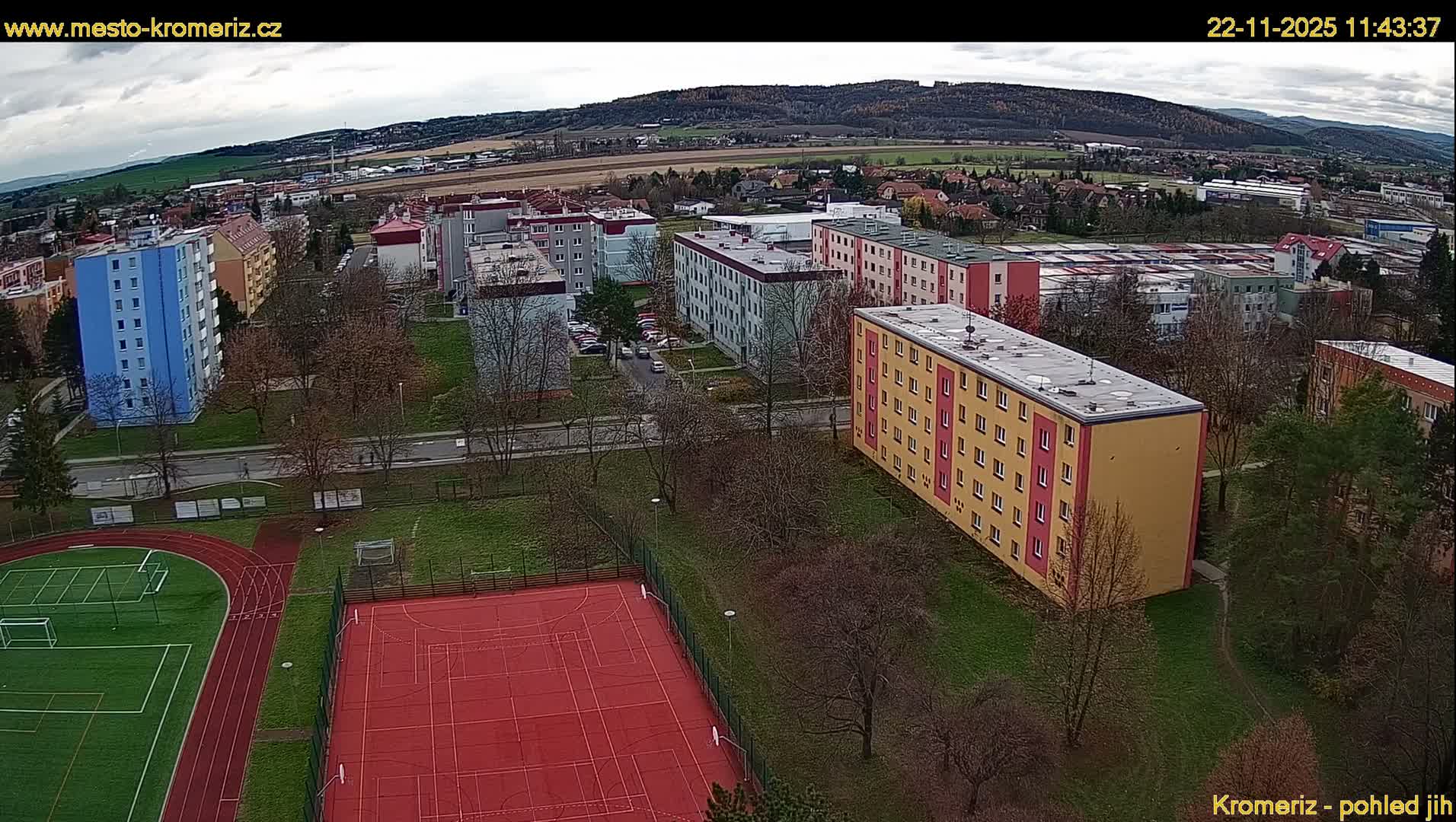 Kroměříž  South View Skyline Live Cam - Kromeriz, Zlin, Czechia