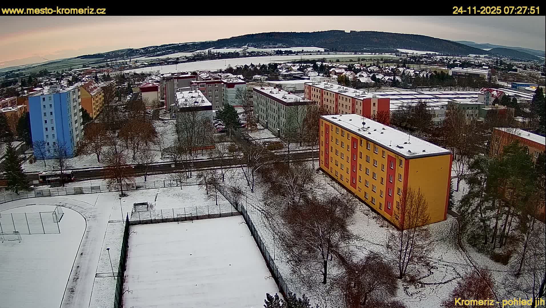Kroměříž  South View Skyline Live Cam - Kromeriz, Zlin, Czechia