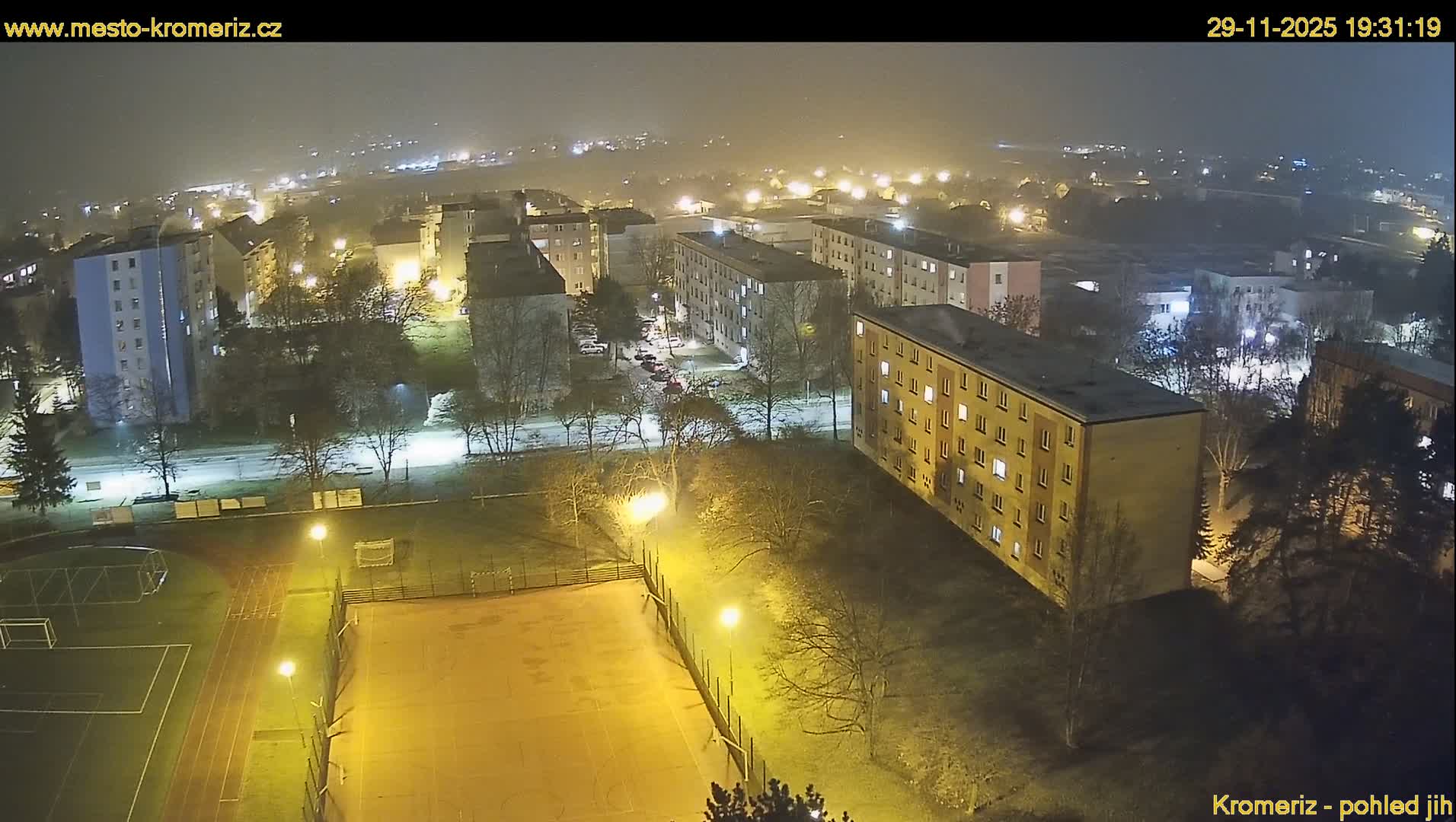 Kroměříž  South View Skyline Live Cam - Kromeriz, Zlin, Czechia